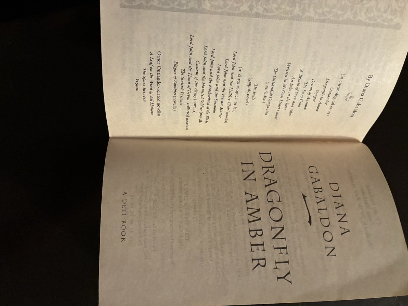 Diana Gabaldon Dragonfly in Amber Outlander Ser Vol 2 Mass Market Revised 1993