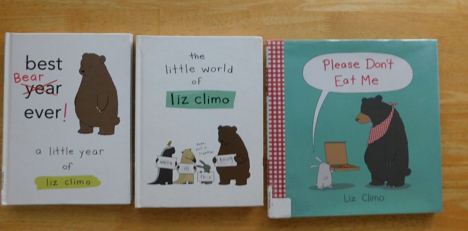 4 Liz Climo books. The Little World of, Best Bear Ever, Please don’t eat me. lot