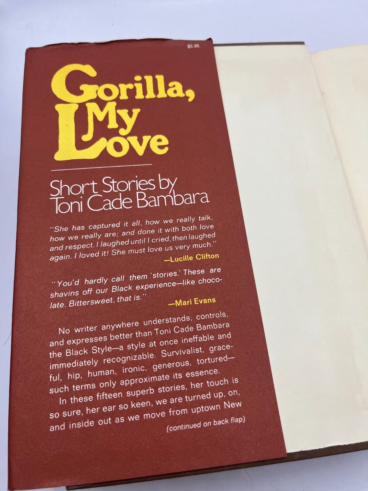 Toni Cade Bambara ~ Gorilla My Love ~ First Edition, 1972 Black Arts Movement
