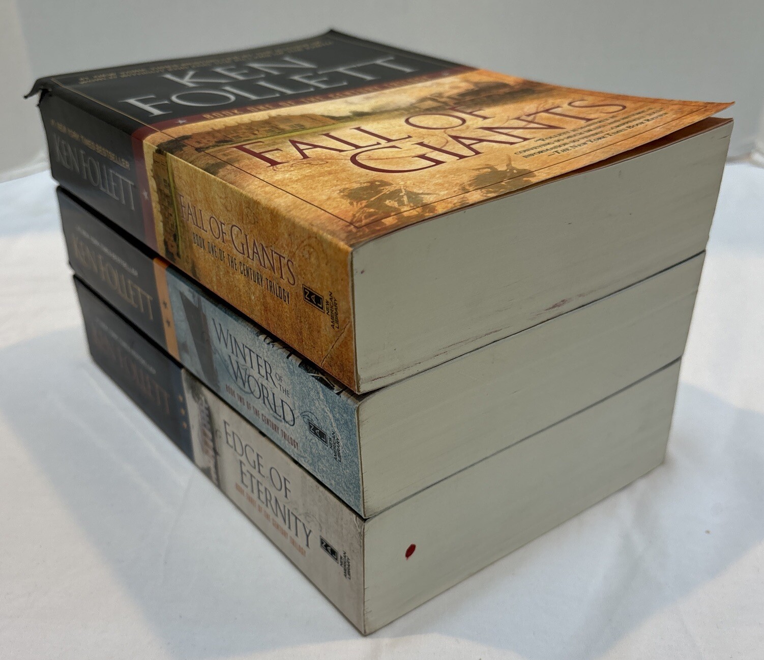 Ken Follett CENTURY TRILOGY Complete Series Lot of 3 (#1-3) Paperback