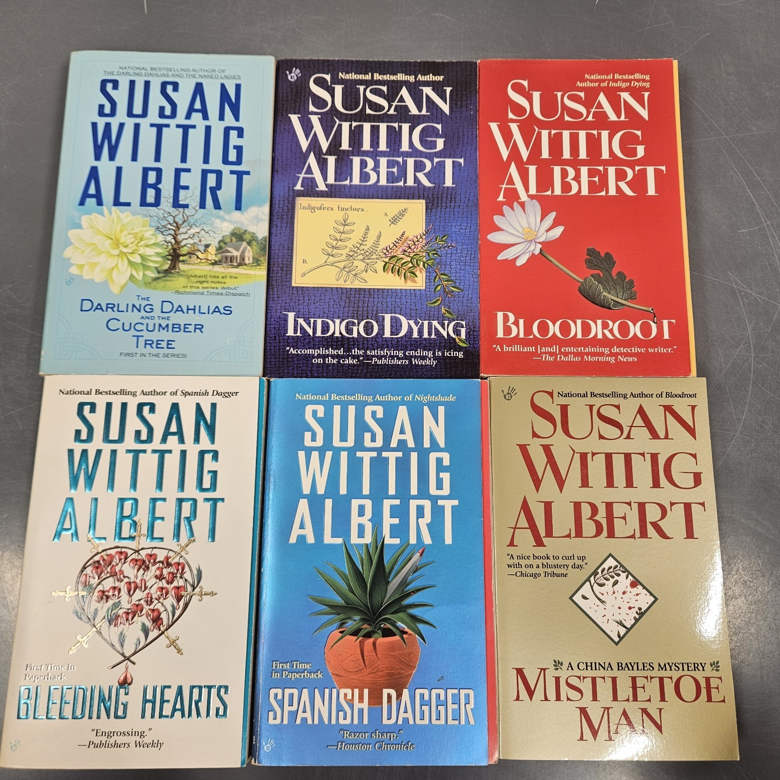Susan Wittig Albert Paperback Book Lot Of 6 Berkley Prime Crime Mystery Novels