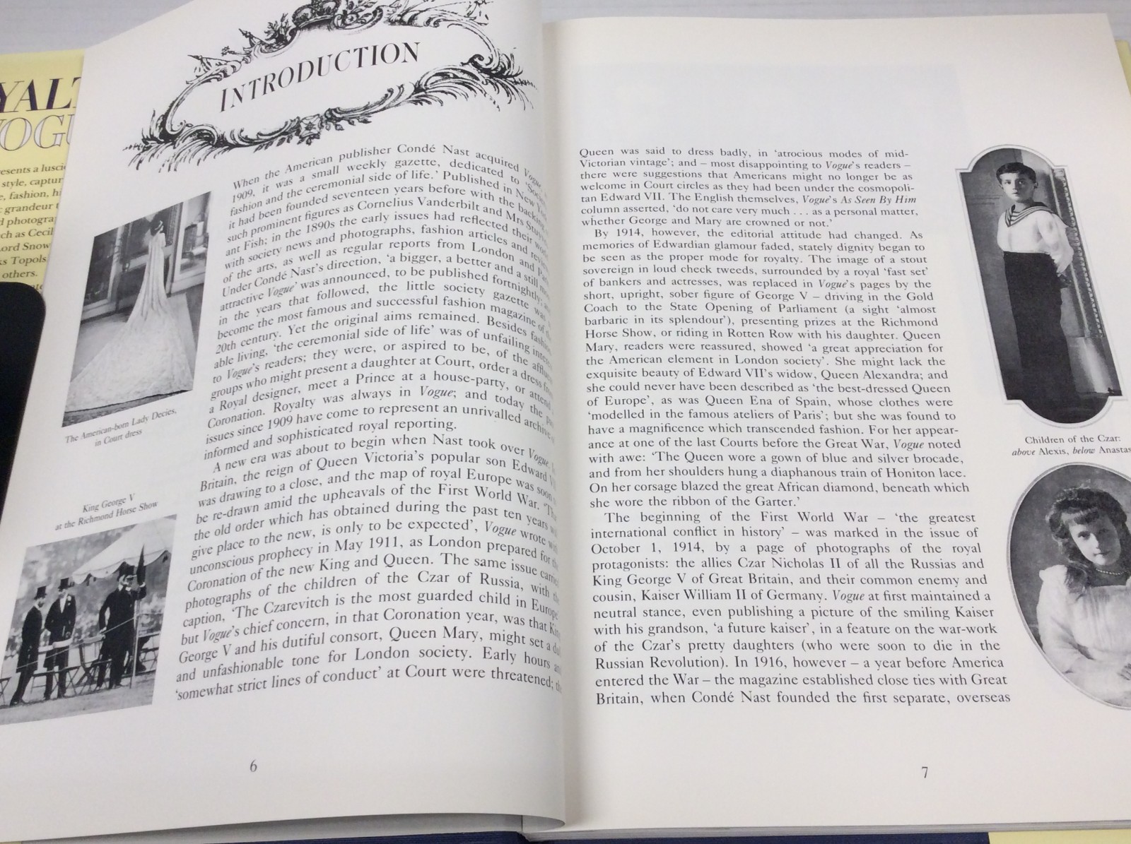 ROYALTY IN VOGUE Josephine Ross Illustrated HC 1989