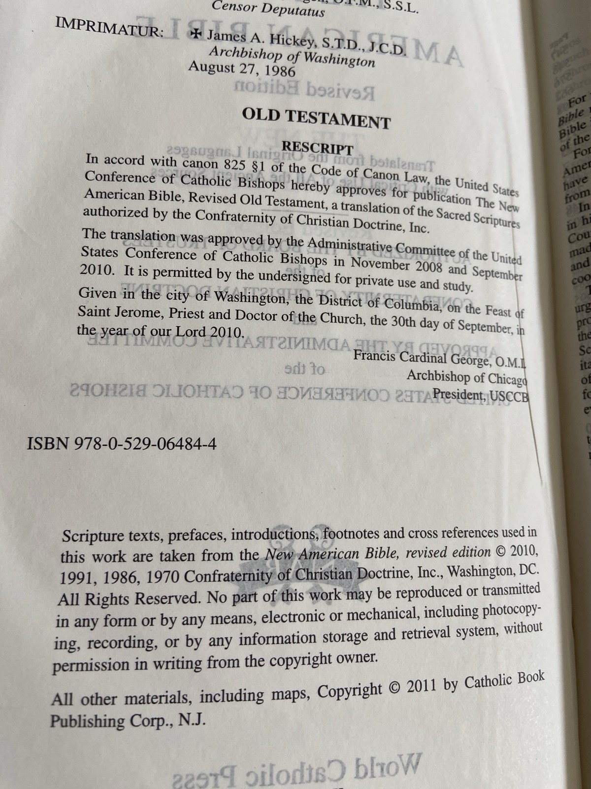 New American Bible Official Catholic Bible Red Letter Edition World Press 2402BL