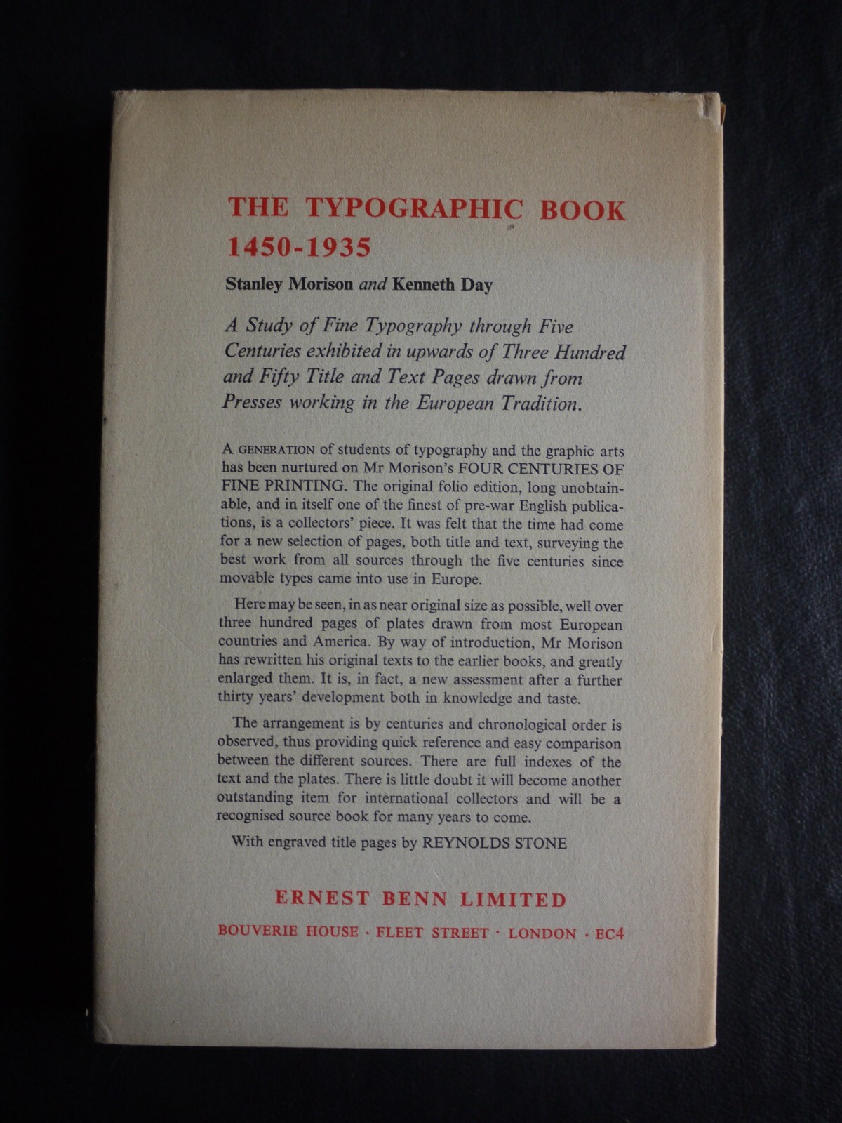 On Type Designs Past And Present by Stanley Morison
