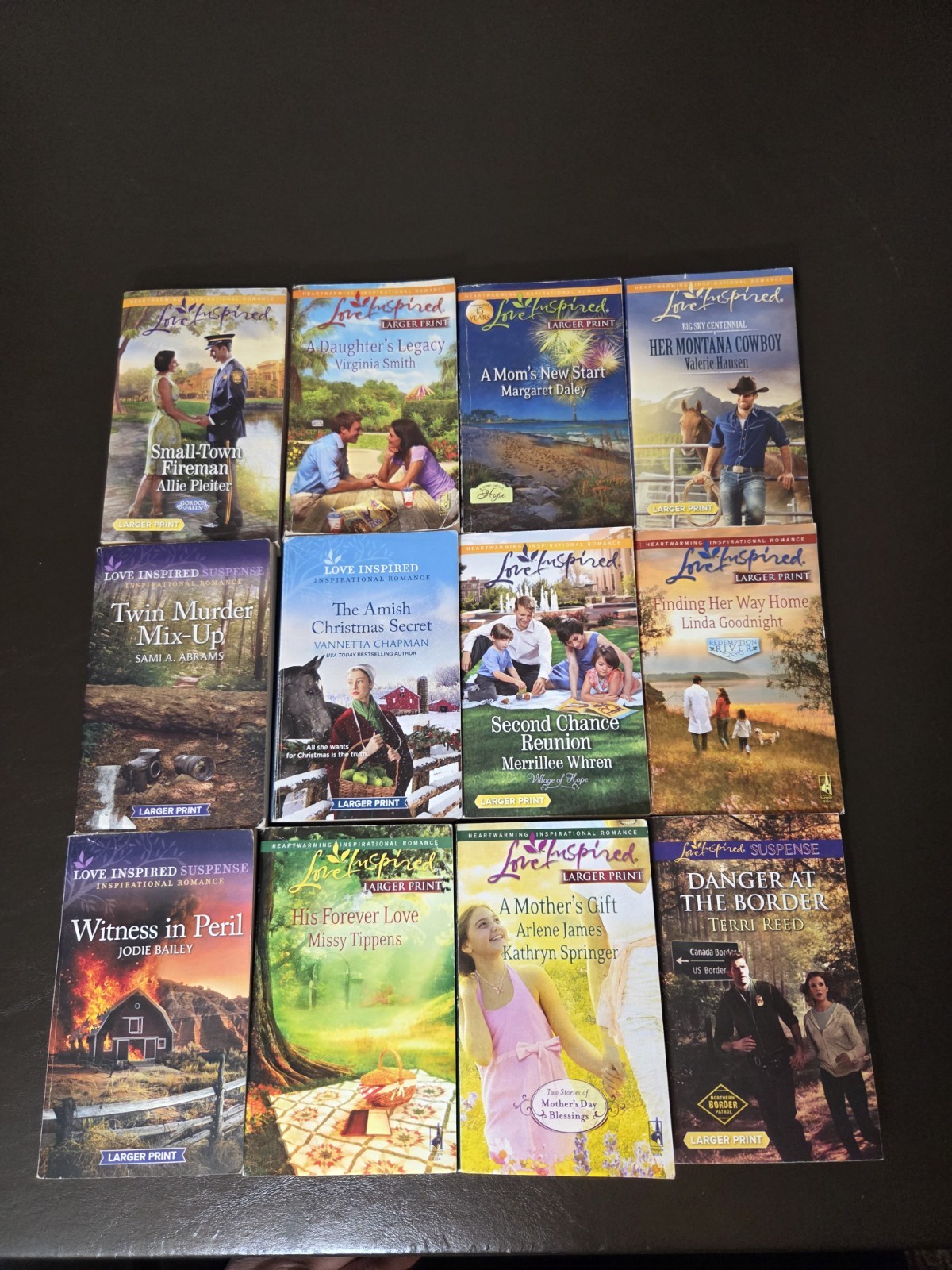 Love Inspired books larger print LOT OF 12 Paperbacks christian romance