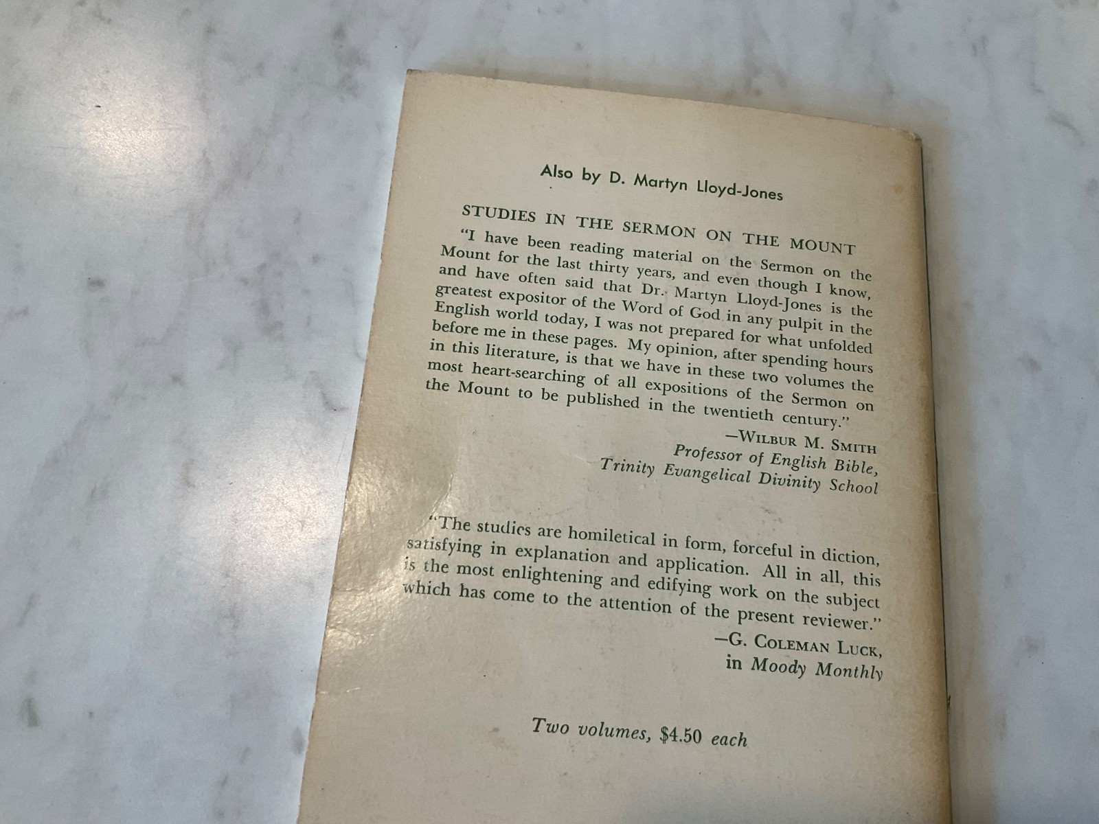 The Basis of Christian Unity 1965 Martyn Lloyd Jones Green Booklet