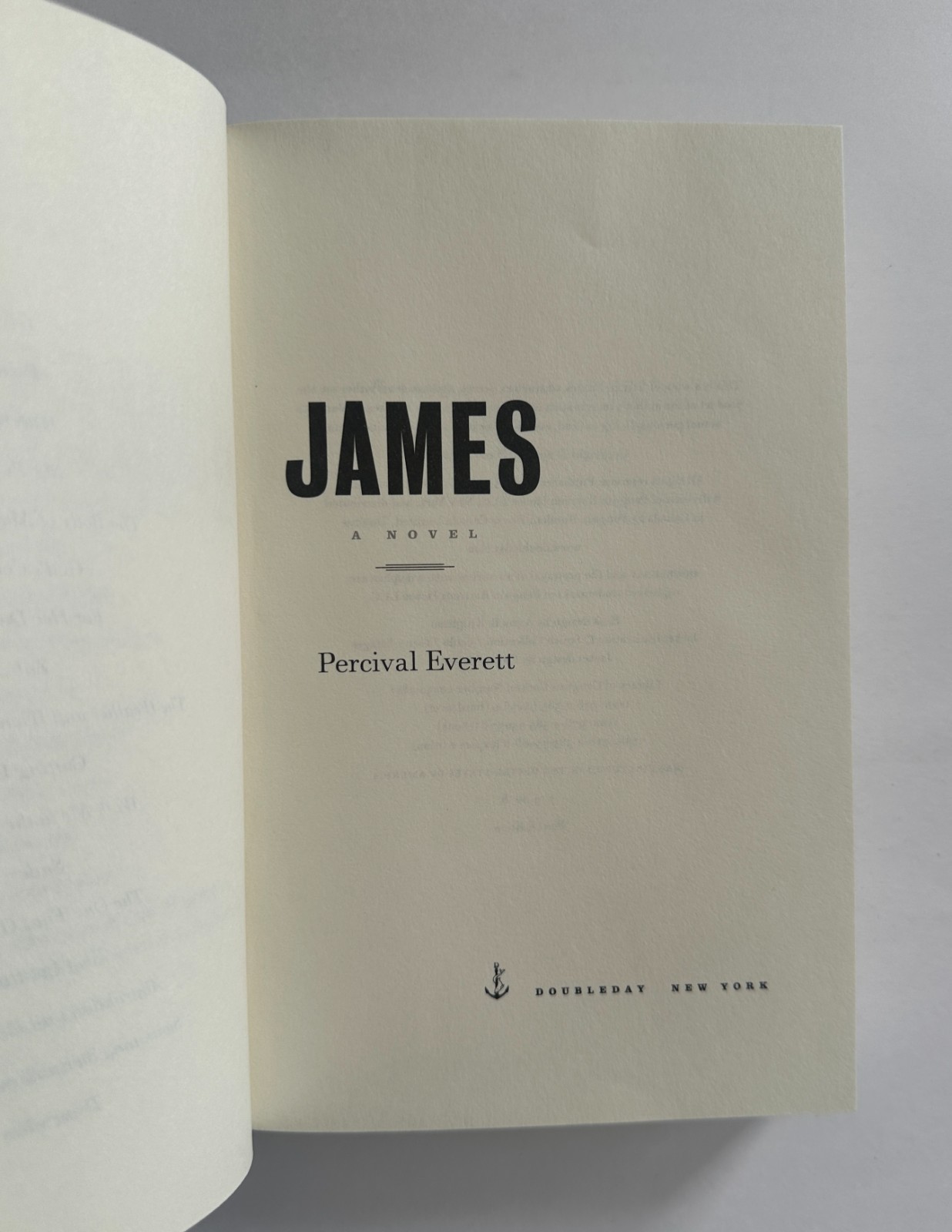 PERCIVAL EVERETT James: A Novel | 2024 Hardcover/Dust Jacket – 7th Printing