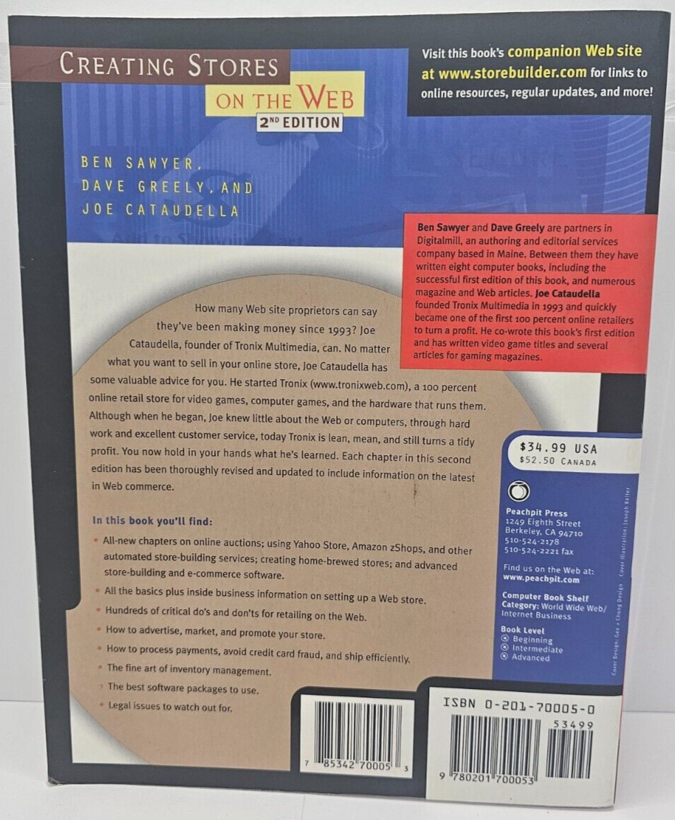 Creating Stores on the Web by Cataudella, Joe Paperback / softback Book The Fast
