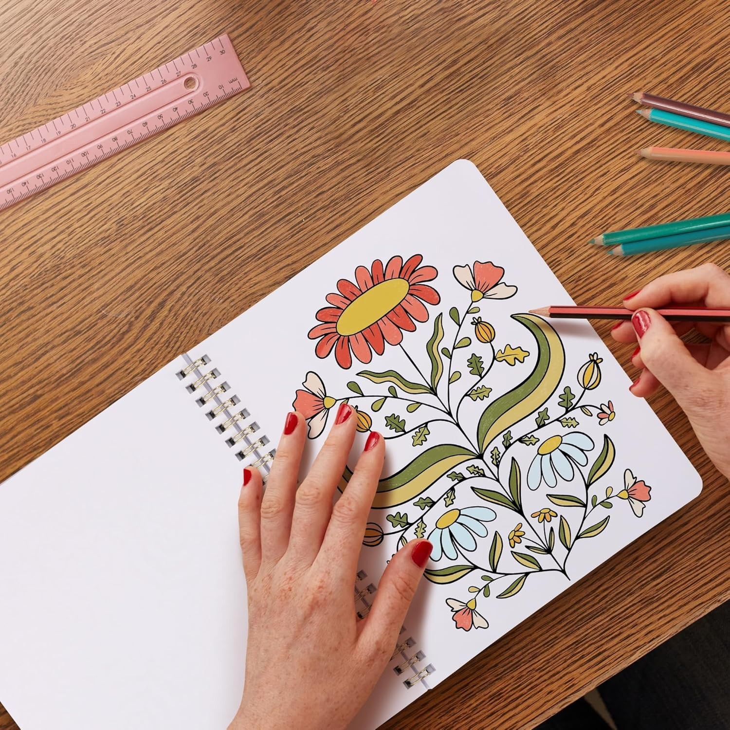 Relax and Create: Adult Coloring Book Set for Mindfulness & Joy – Women’s Gift