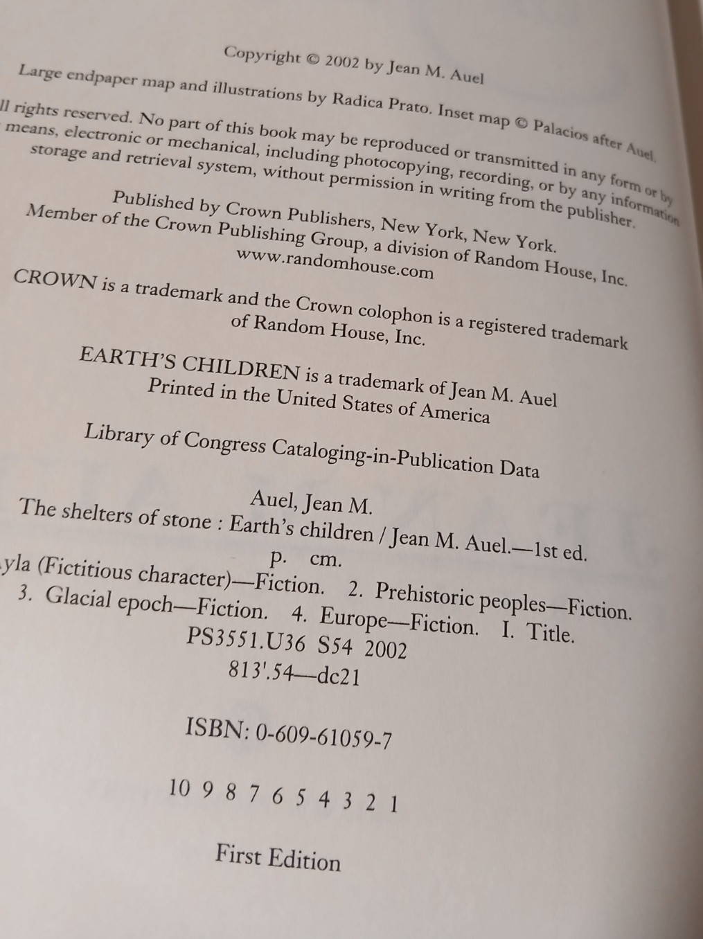 Jean M. Auel ‘Earth’s Children’ HB’s – Set of 4 – 1st Editions