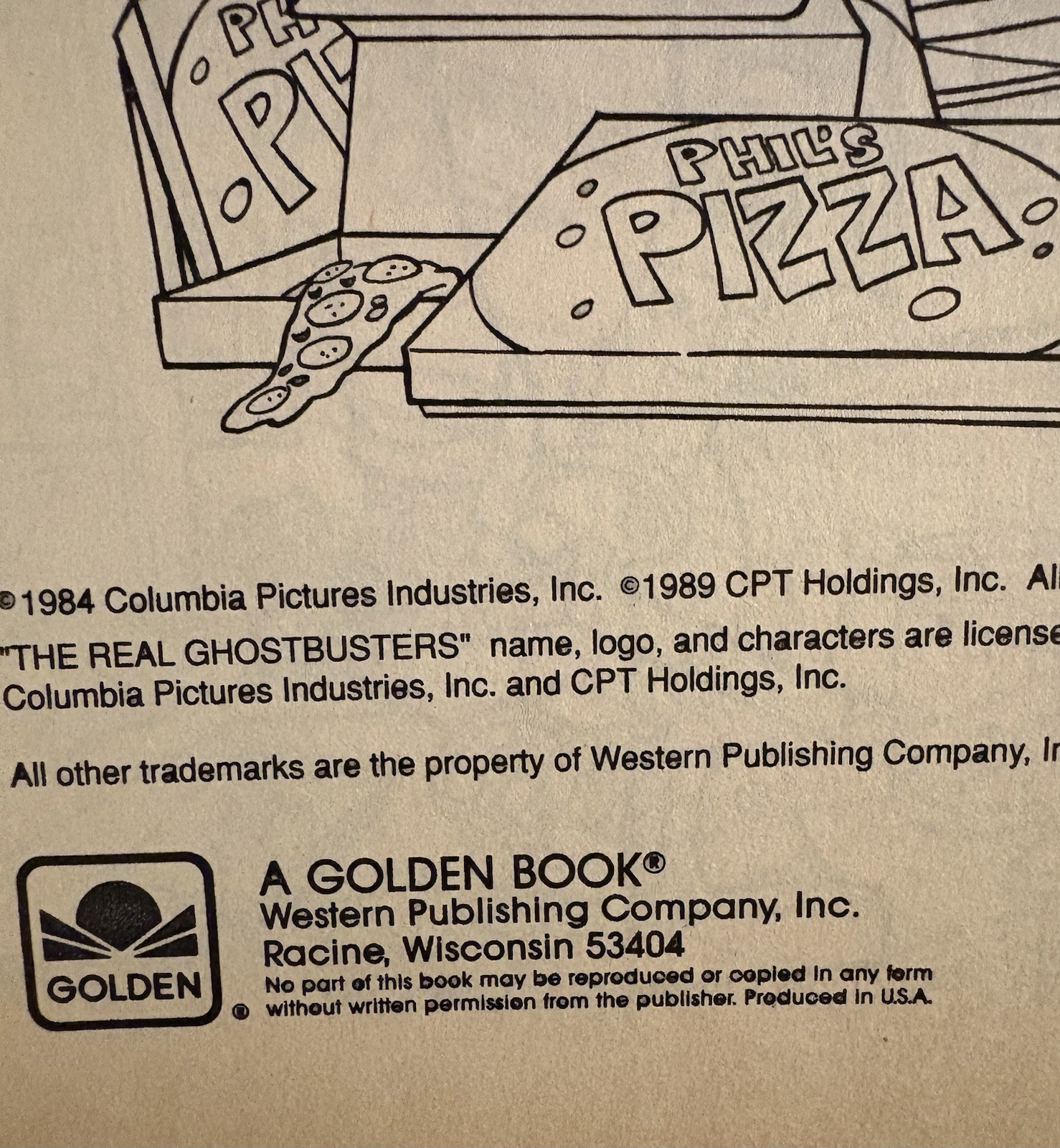 The Real Ghostbusters Giant Coloring Book Golden 1989 Vintage uncolored