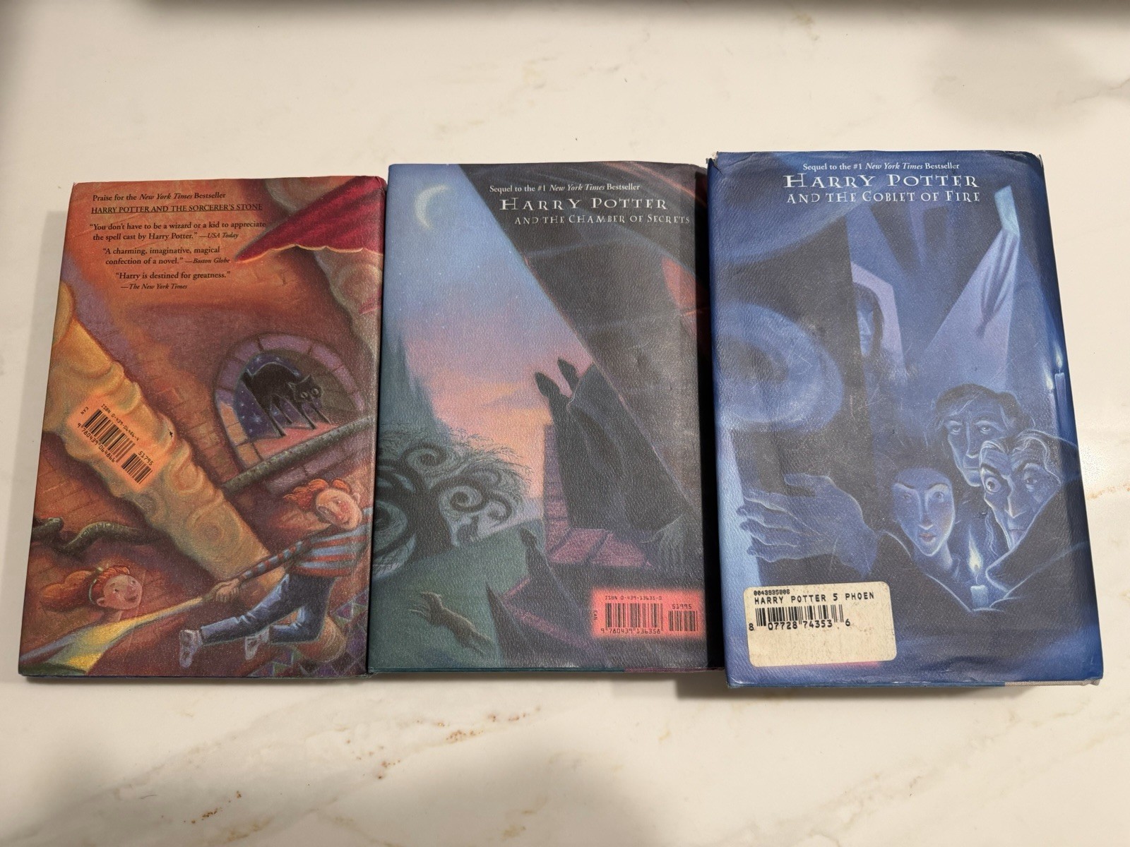 Harry Potter Hardcover Book Lot 3 Chamber of Secrets Azkaban Phoenix HC