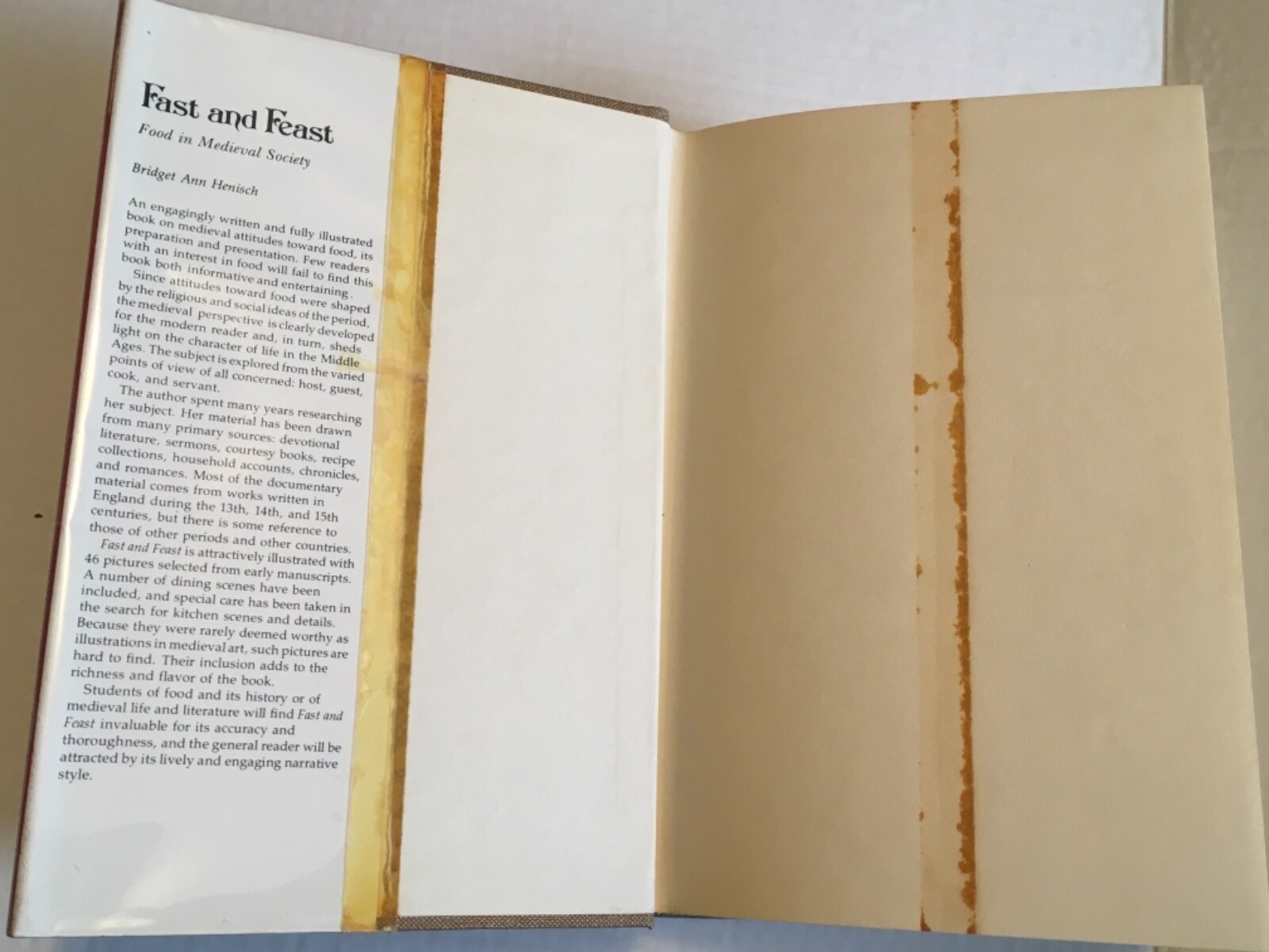 Fast and Feast Food in Medieval Society 1976