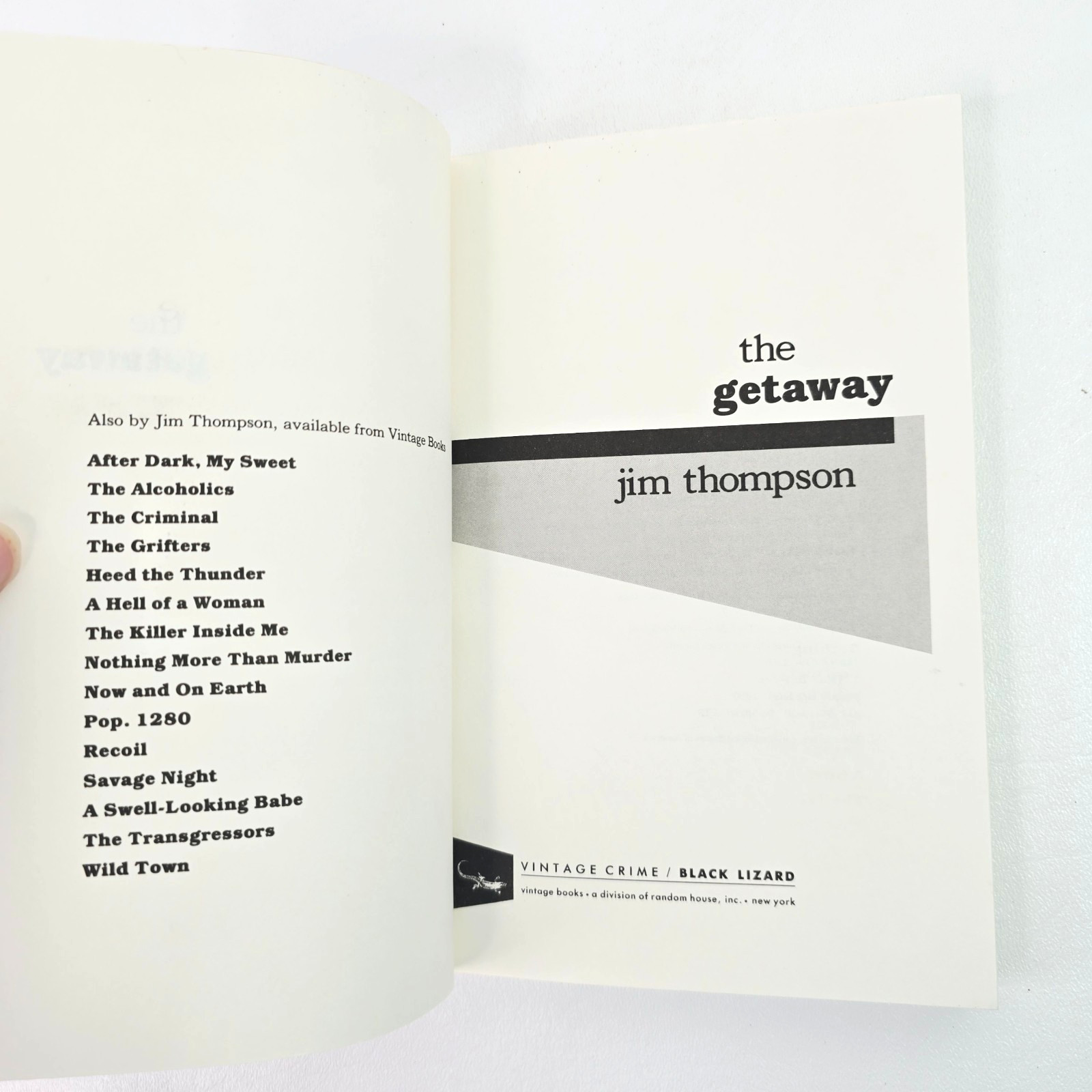 The Getaway 1986 Paperback By Jim Thompson