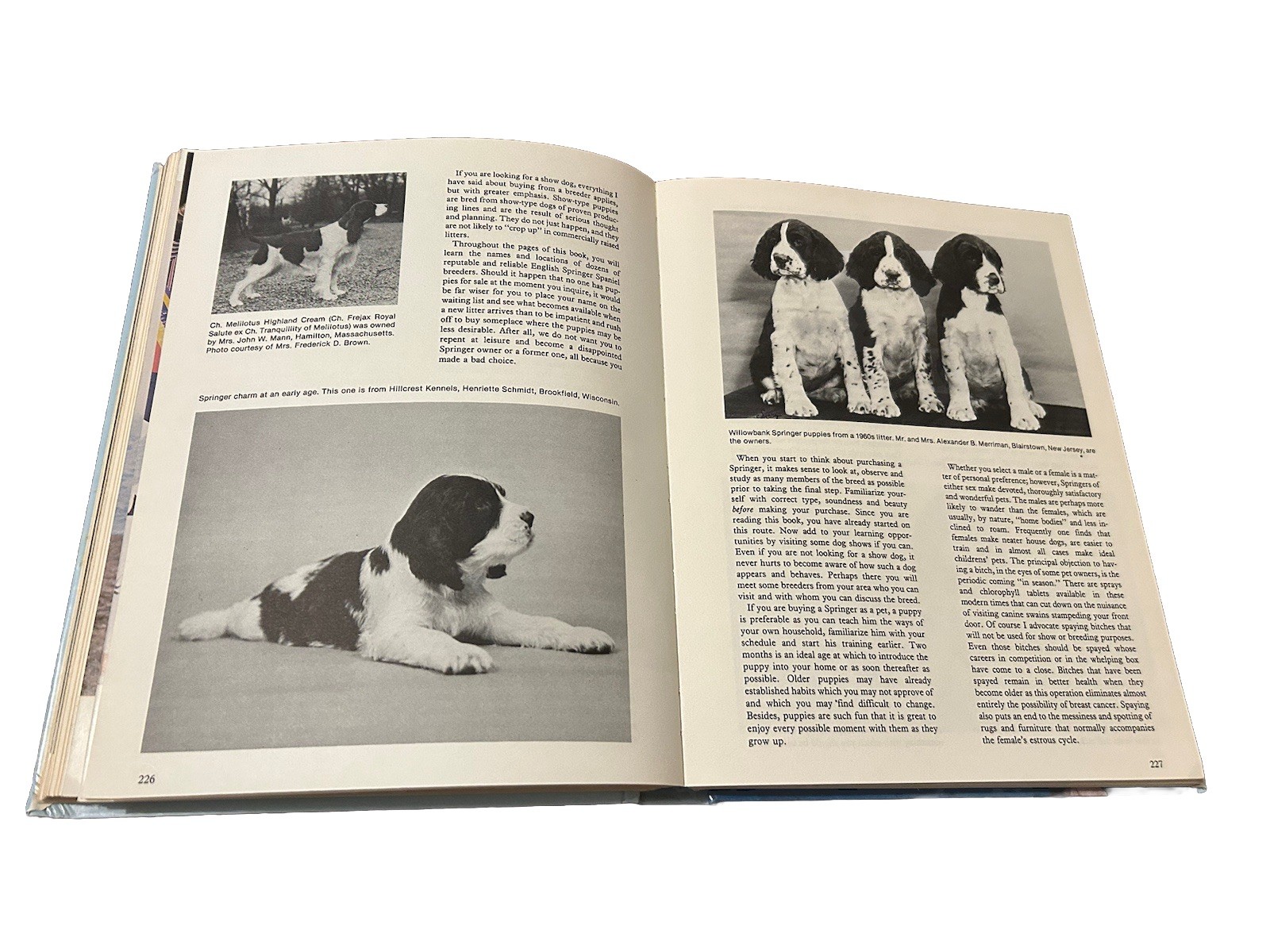 The Book of the English Springer Spaniel by Anna K. Nicholas 1983, Hardcover