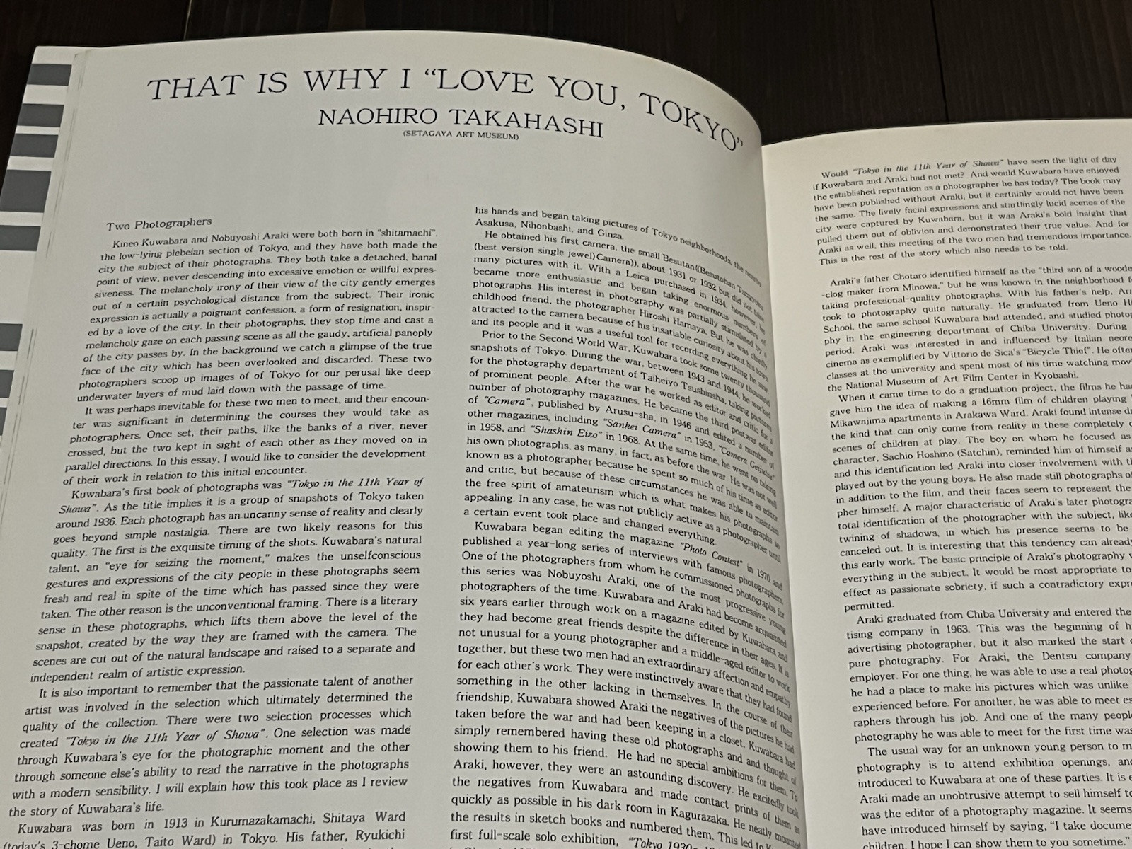 NOBUYOSHI ARAKI / KINEO KUWABARA LOVE YOU TOKYO EXHIBITION CATALOG JAPAN BOOK