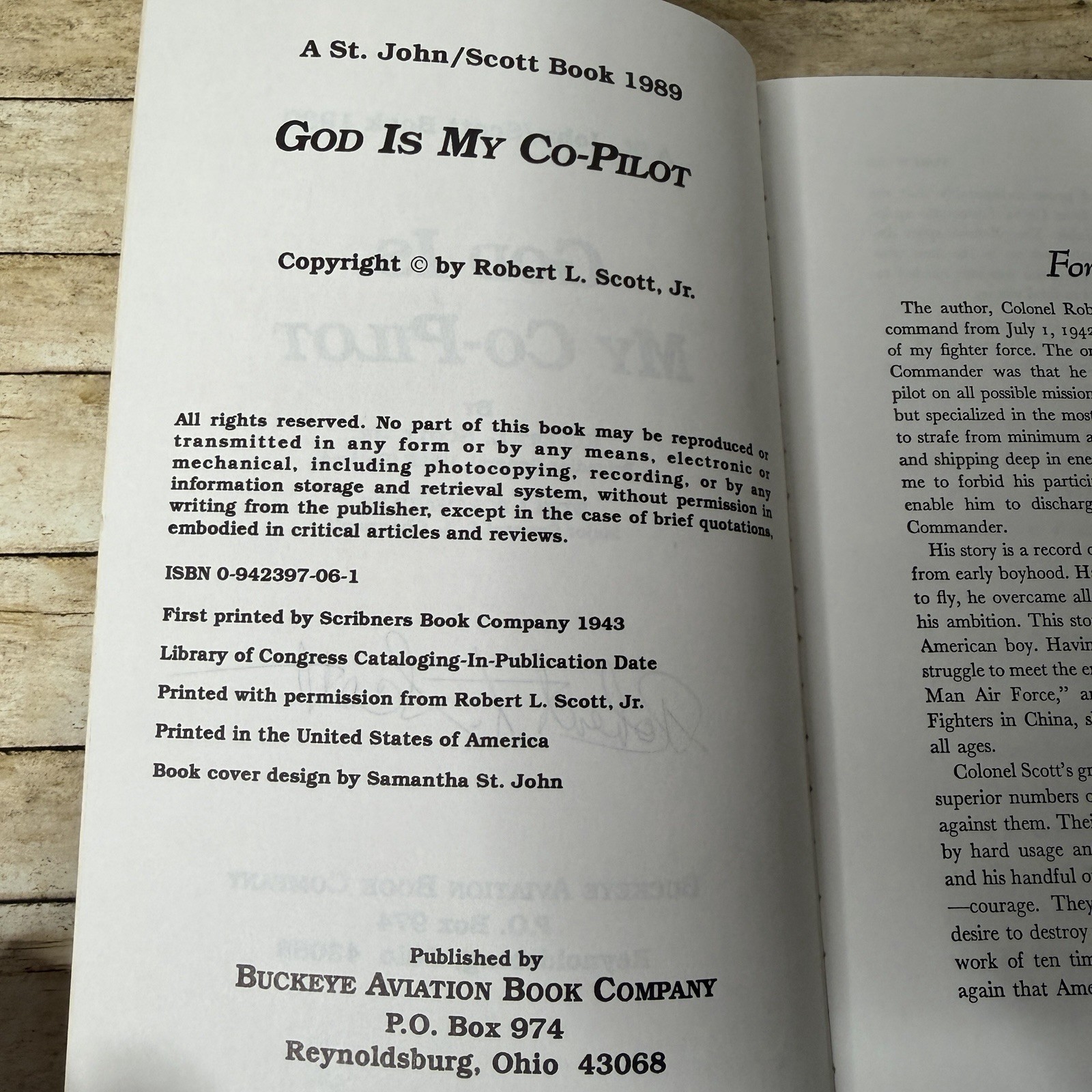 SIGNED God Is My Co-Pilot Robert L. Scott Air Force Aviation USAF World War II