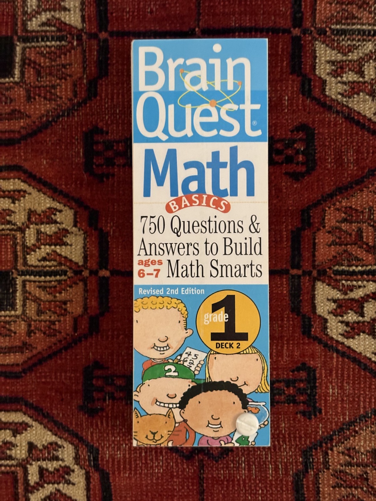2 Brain Quests Reading Basics 6-7 Gr. 1 Deck 1 AND Math Basics 6-7 Gr. 1 Deck 2