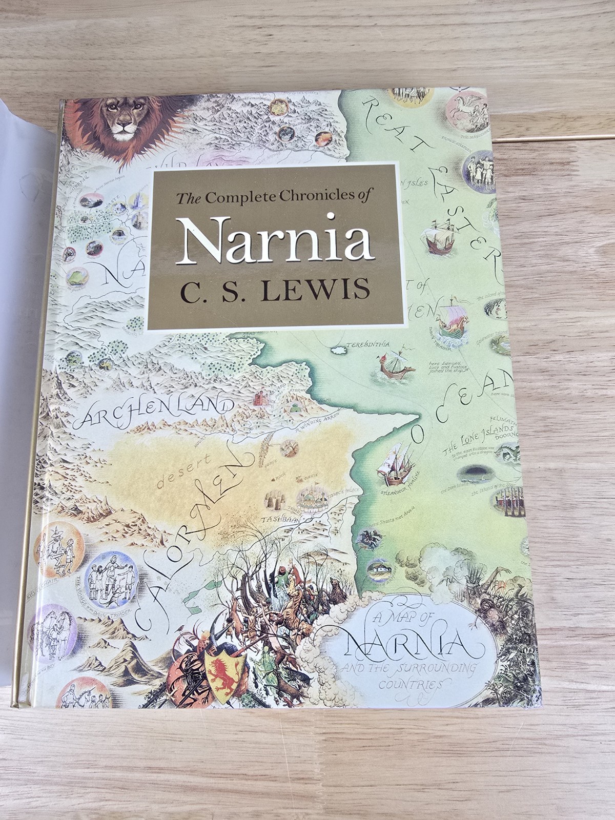 The Complete Chronicles of Narnia Hardcover Illustrated C.S. Lewis Pauline Bayne