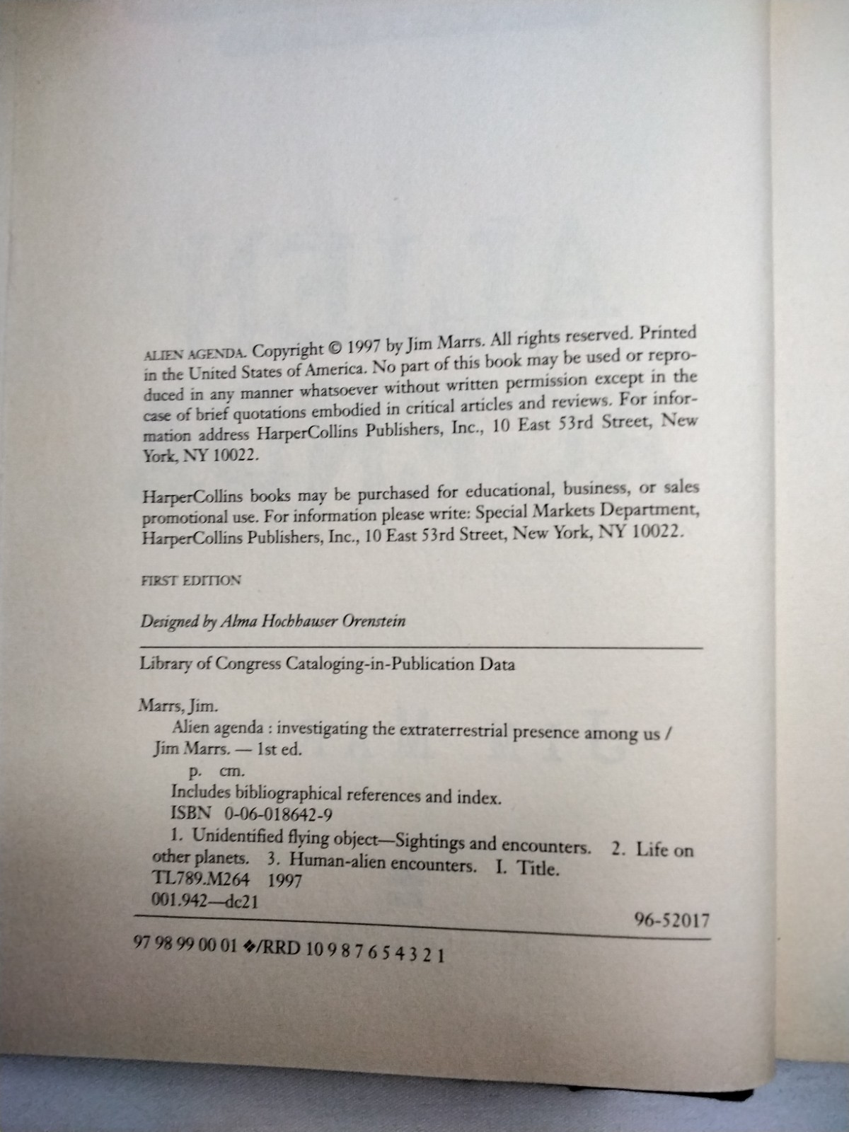 Alien Agenda Investigating The Extraterrestrial Presence Among Us Jim Marrs 1997