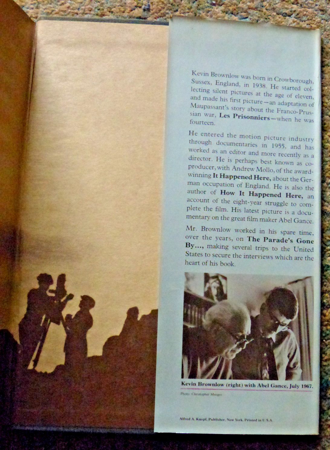1969 1st DJ VG+ Kevin Brownlow THE PARADE’S GONE BY Silent Film Hundreds Photos