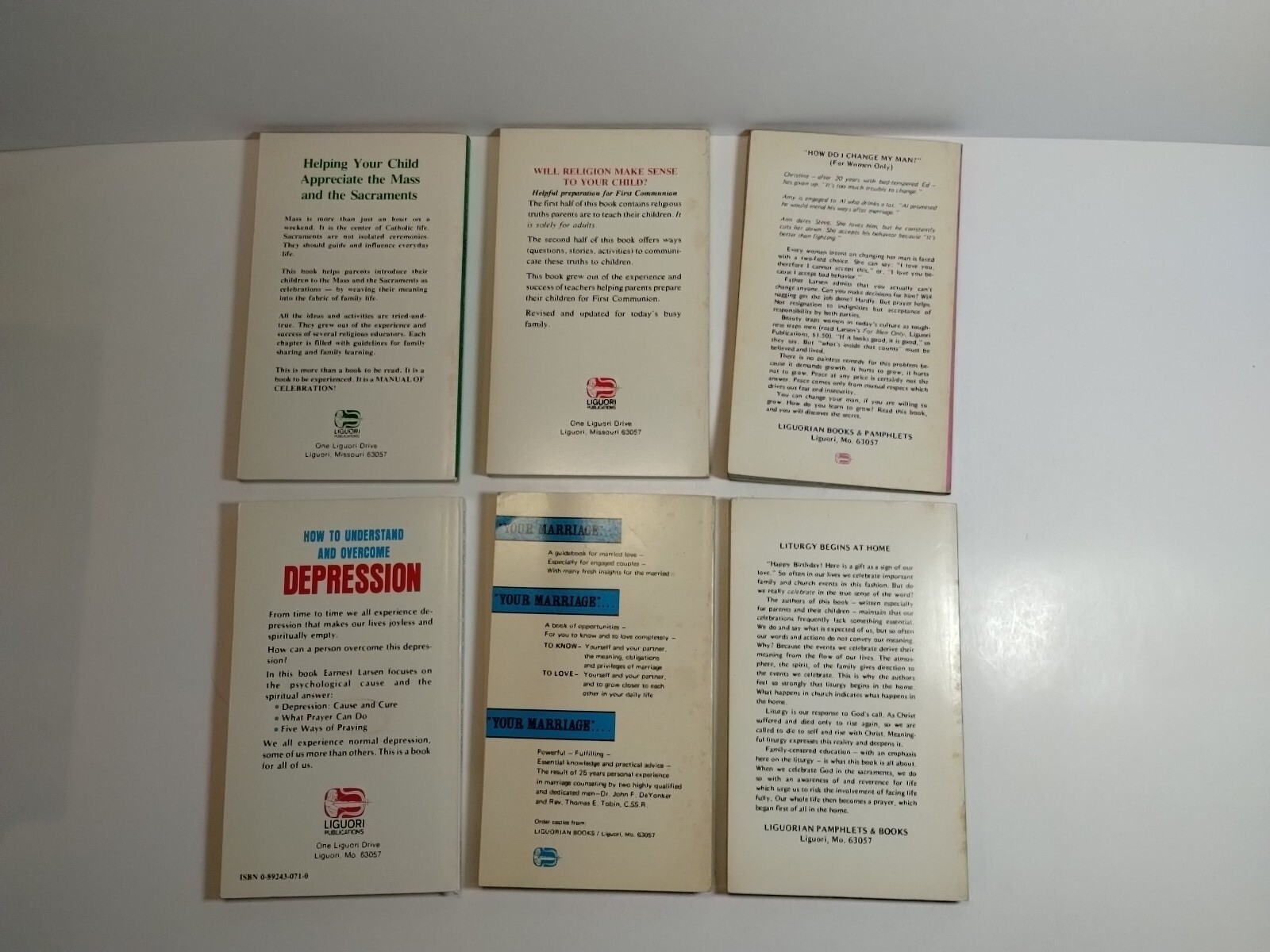 Lot Of 6 Liguori Publications PB See Description