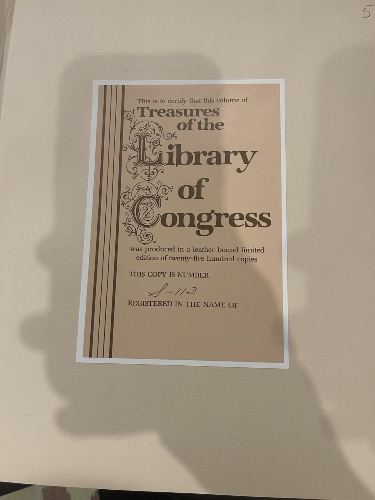 Treasures of the Library of Congress HC Illus Ltd Ed 1980 by Harry N. Abrams