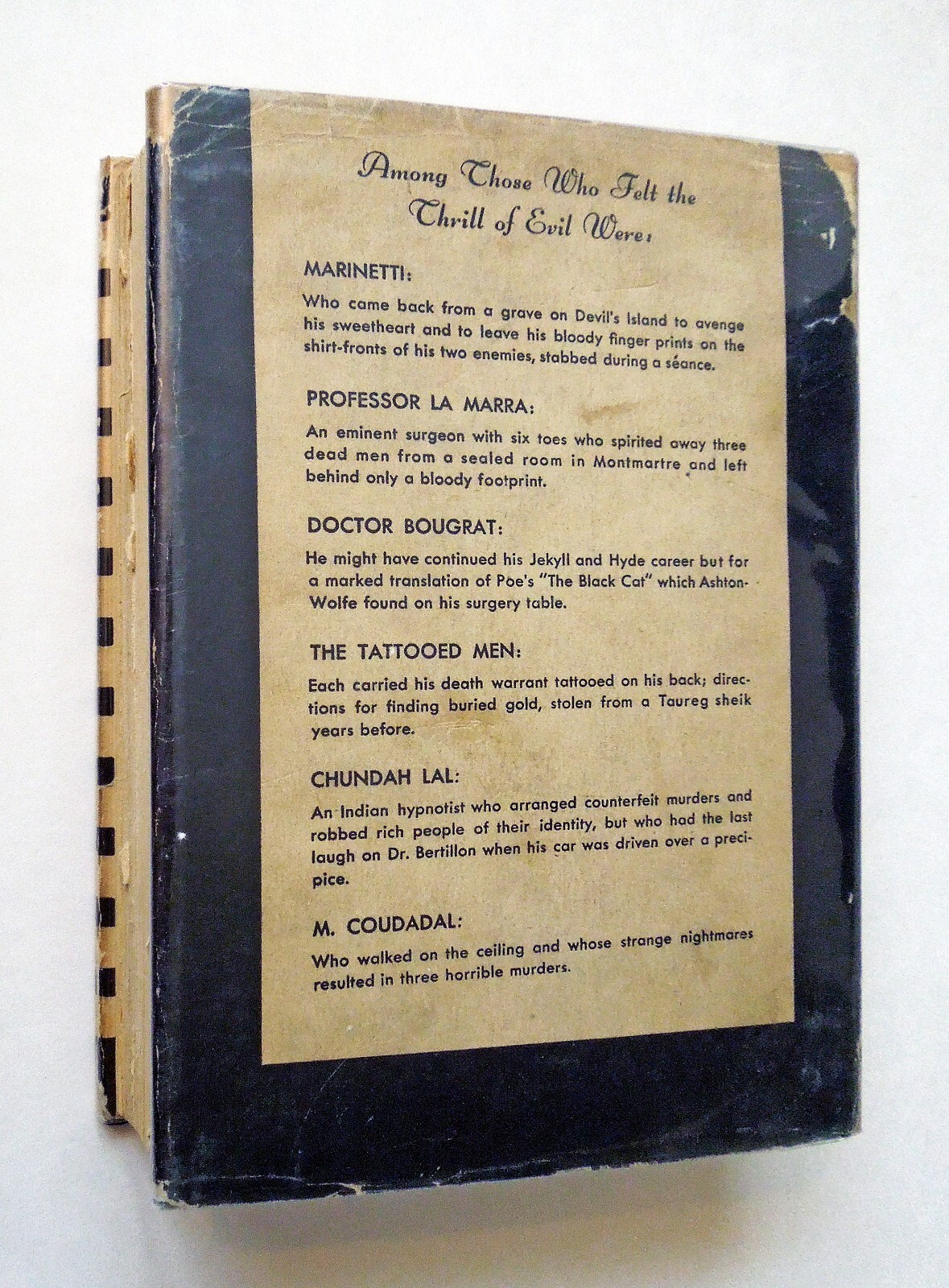 The Thrill of Evil – Harry Ashton-Wolfe, 1930 hc w/dj, Houghton Mifflin Company