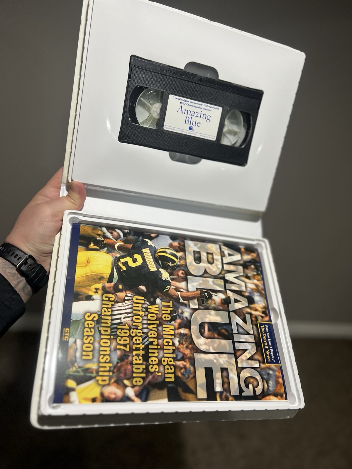 Amazing Blue: Michigan’s 1997 Championship Season VHS Tape & Book Set