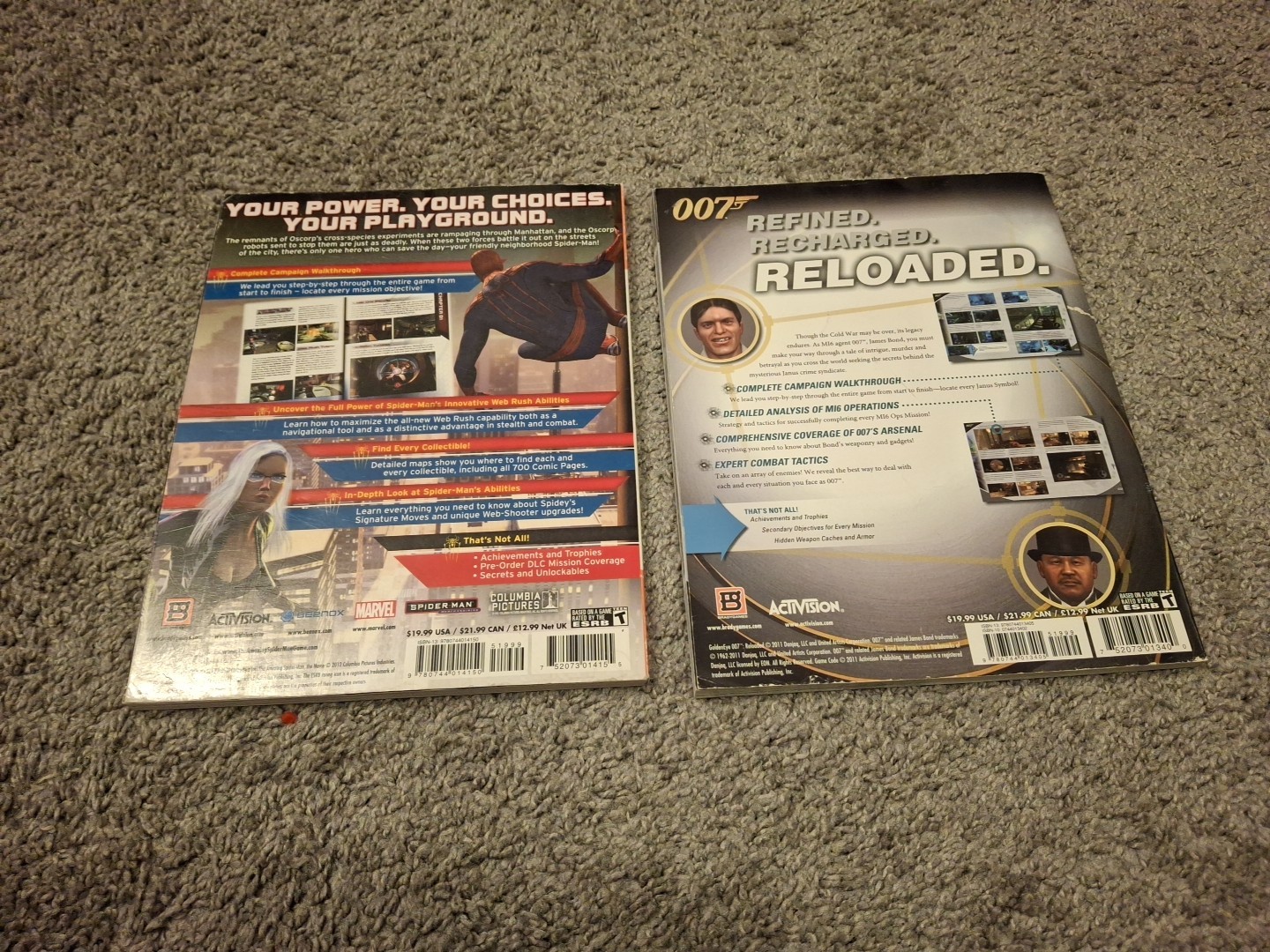 Lot of 9 Video Game Strategy Guides Spider-Man, Twisted Metal, Halo, COD, 007