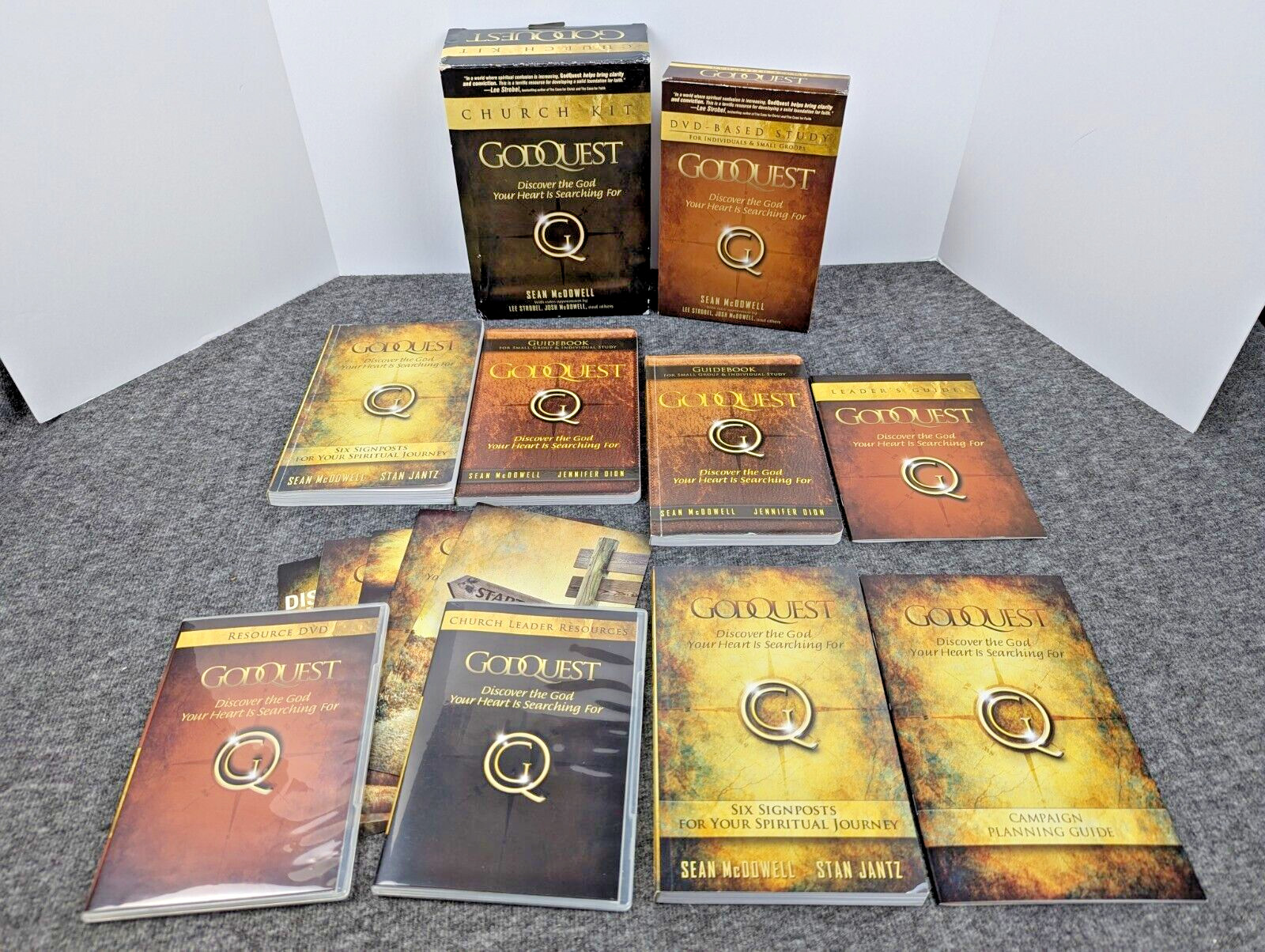 GodQuest Church Kit Bible Study – DVDs + All Books By McDowell, Sean – Excellent