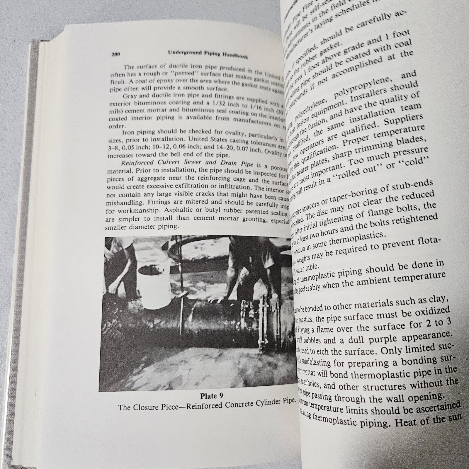 Underground Piping Handbook, Lawrence Peggs, 1985, 1st Edition, HC,