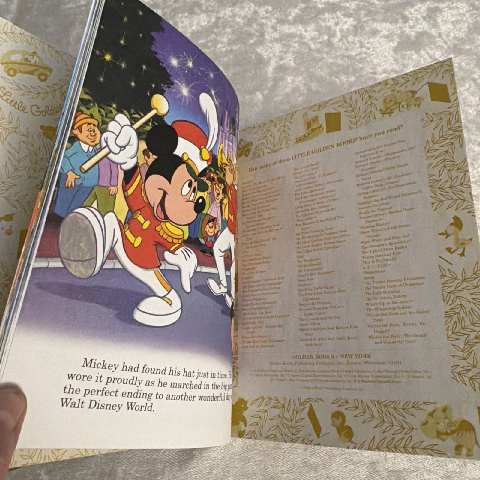 Vintage 1997 A Little Golden Book Mickey’s Walt Disney World Adventure Excellent