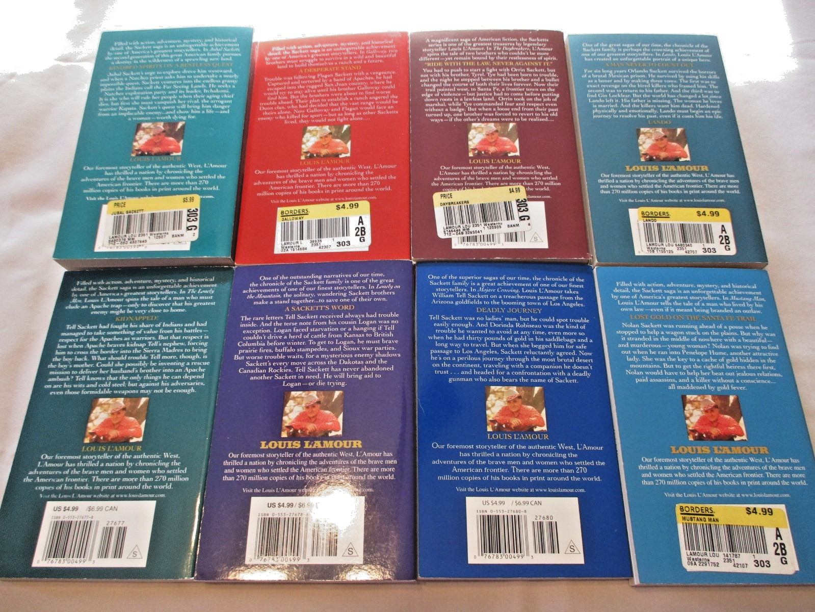 LOUIS L’AMOUR 17 Book Set SACKETTS Series Vintage WESTERN Fiction BRAND LAND +
