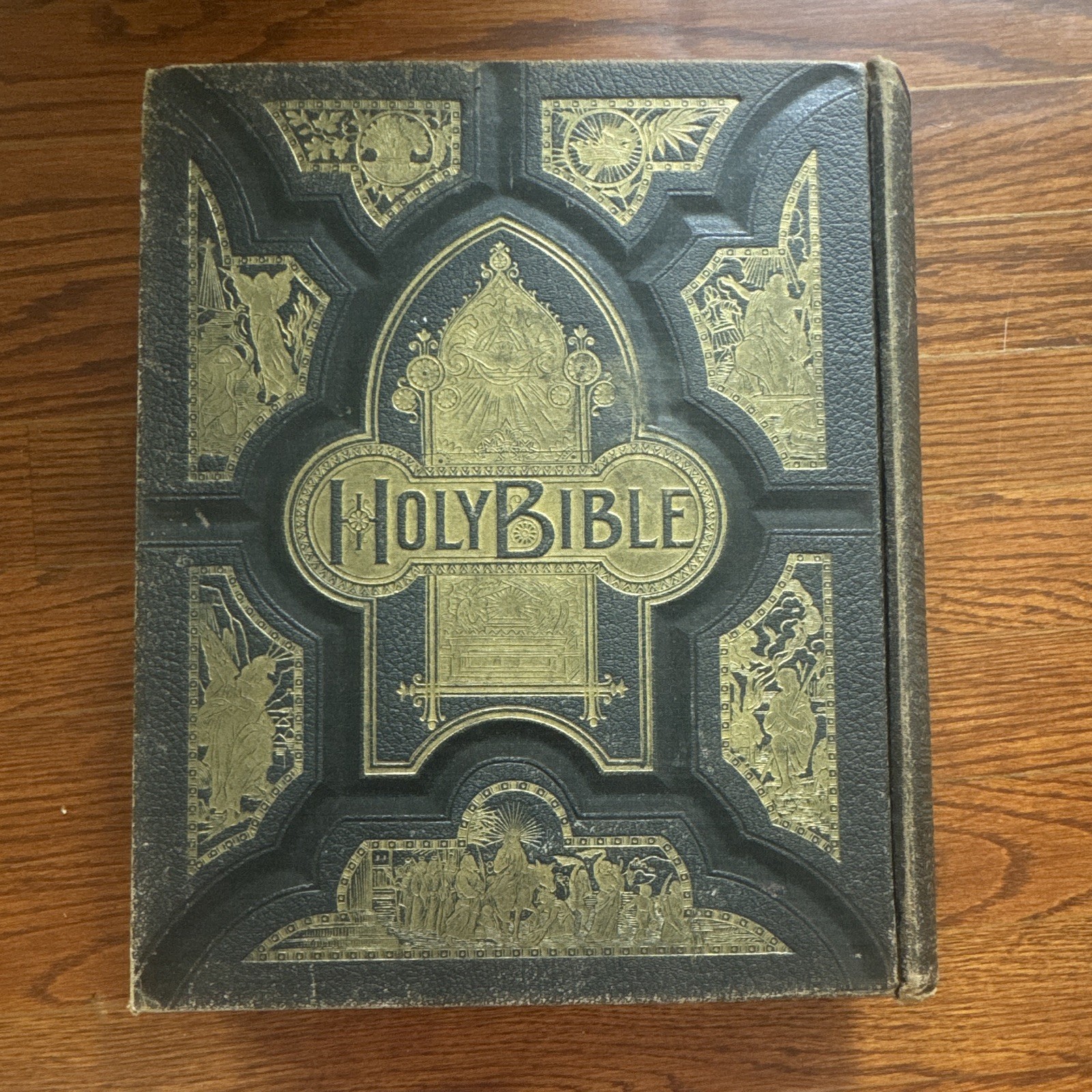 Vintage Illustrated Holy Bible – Ornate Victorian Cover