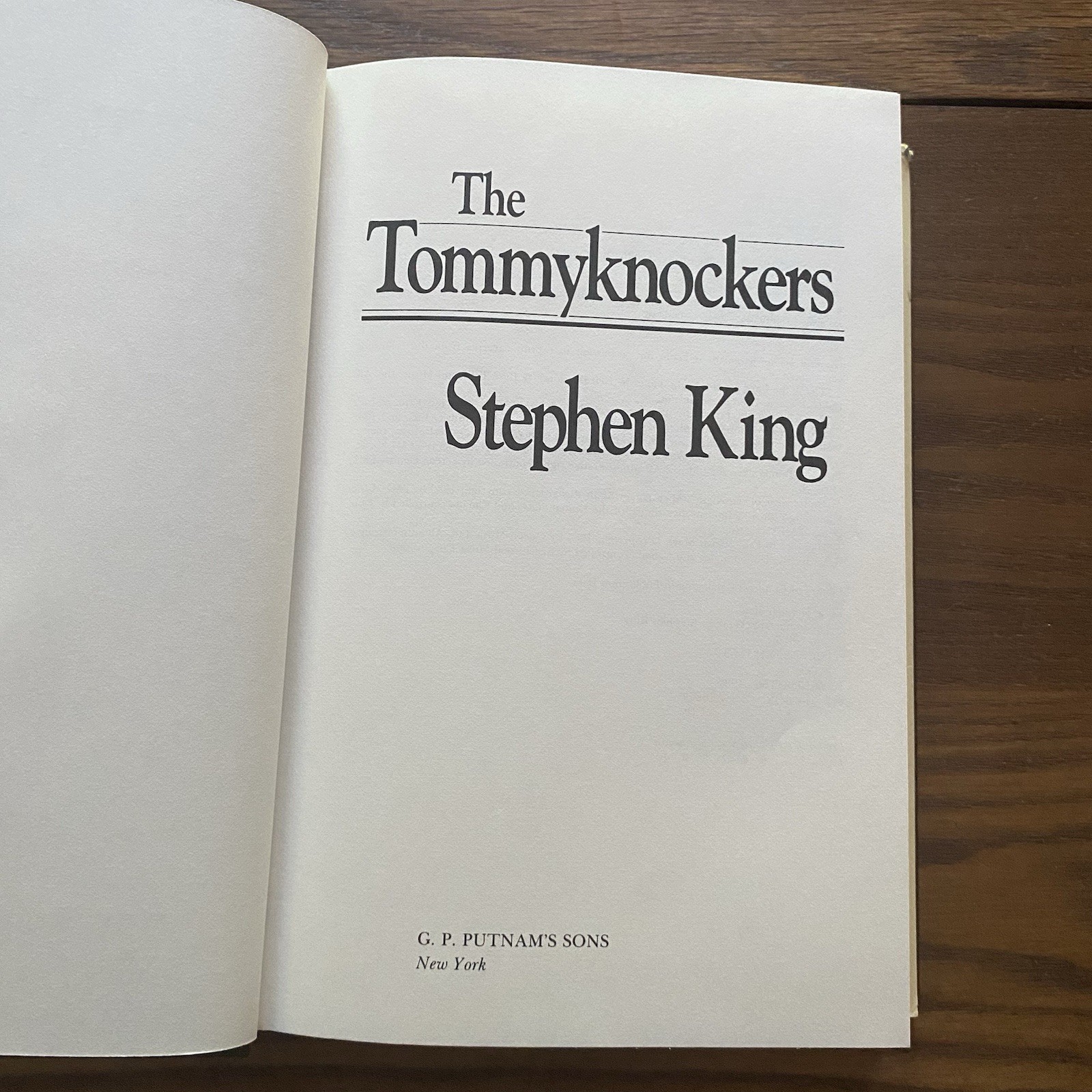 Stephen King The Tommyknockers 1987 Hardcover Dust Jacket