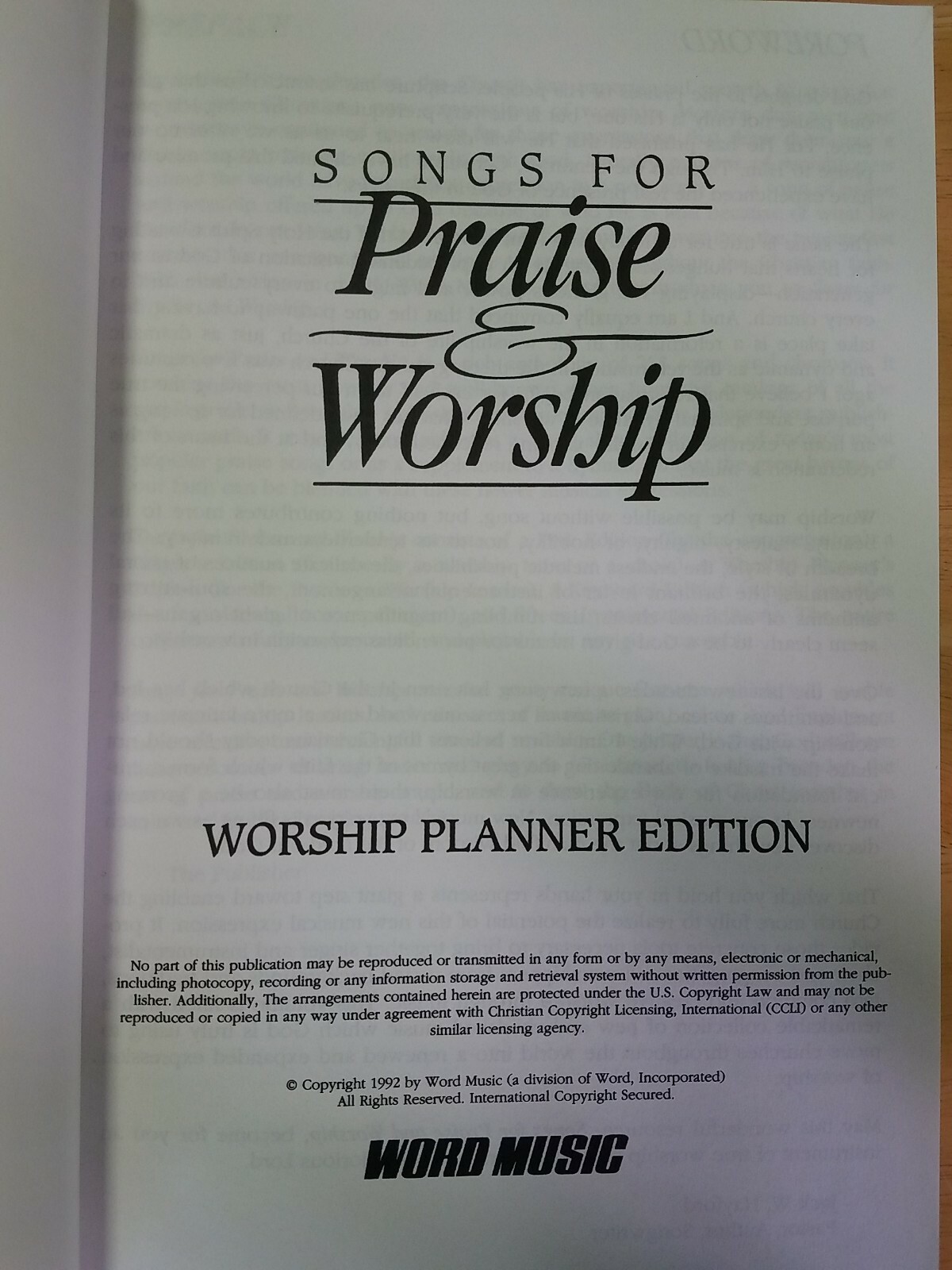 NEW Songs for Praise & Worship Planner Edition Full Hymnal + 164 pages resources