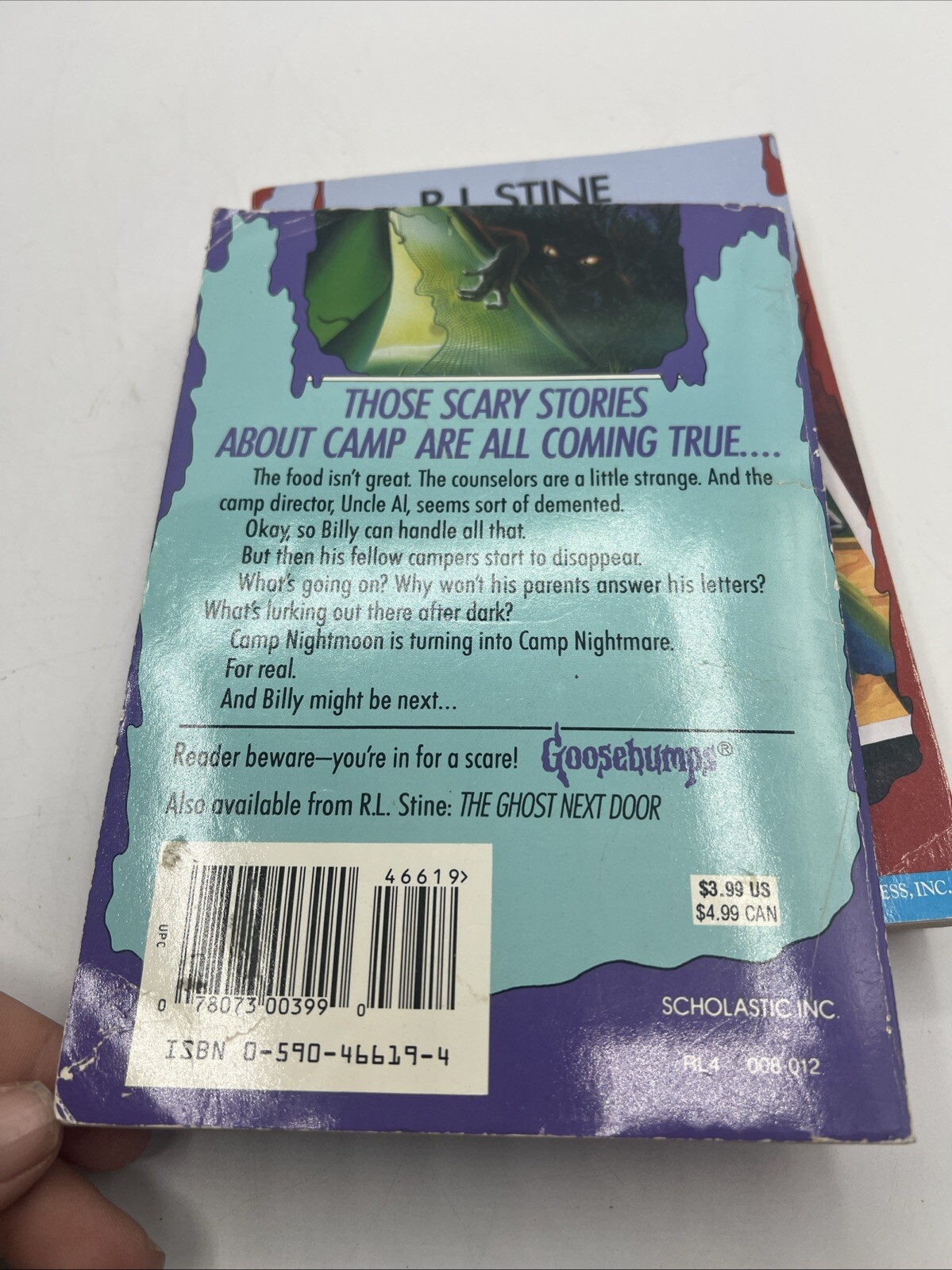 Lot of 4 Scholastic Goosebumps Paperback Books # 1,4,9,11 Parachute Press Vtg