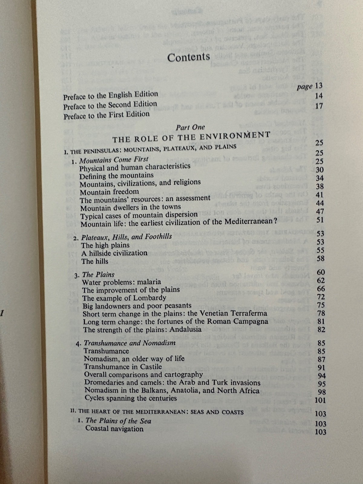 The Mediterranean by Fernand Braudel 2 Volumes Set (hc 1973)