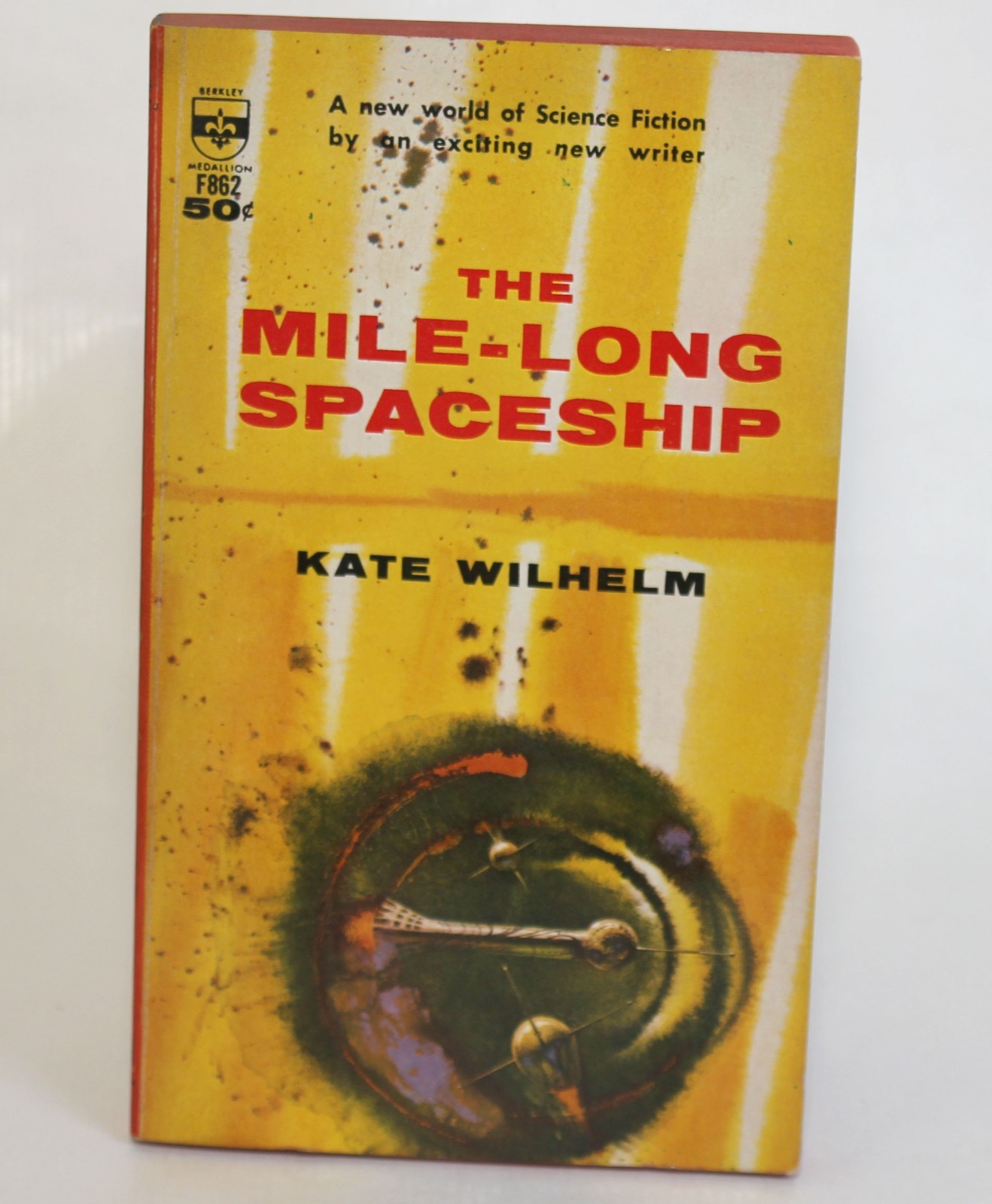 MILE-LONG SPACESHIP by Kate Wilhelm Berkley 1963 1st Print PB Richard Powers art