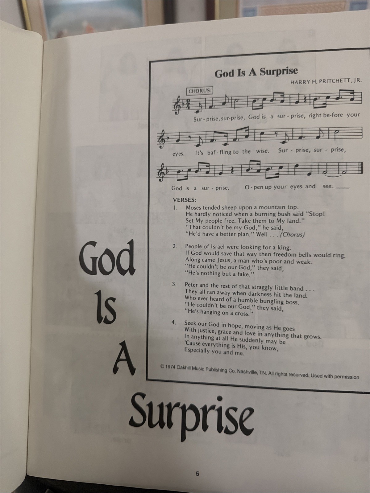 Hi God Gesture Book Carey Landry Carol Jean Longhorn OCP Publications Good Cond