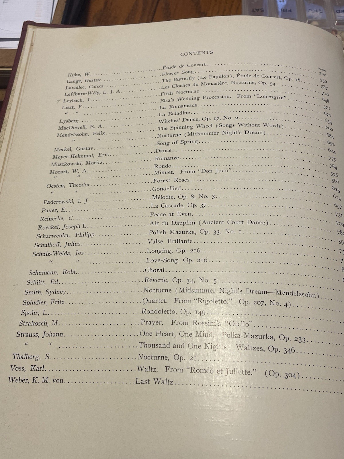 1909 VOLUMES 1-5 WORLDS BEST MUSIC INSTRUMENTAL Index The University Society