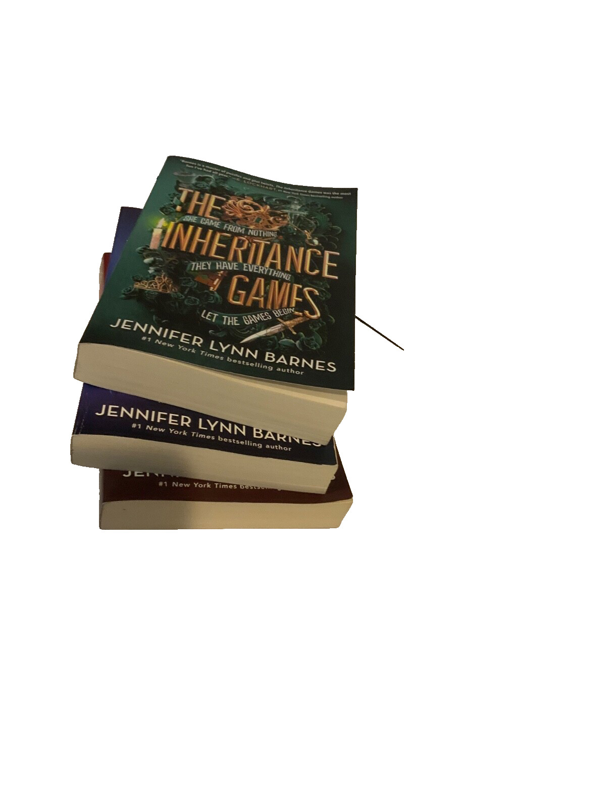 FICTION BOOK LOT 3 INHERITANCE GAMES, HAWTHORNE LEGACY, GAMBIT JENNIFER BARNES