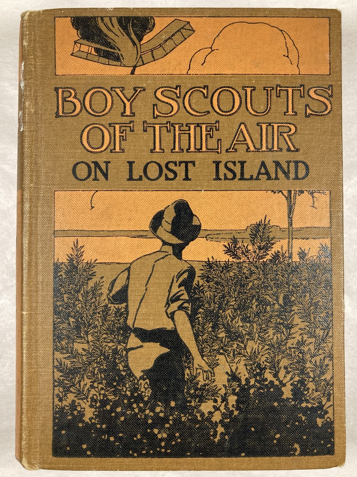 BOY SCOUTS OF THE AIR ON LOST ISLAND. Gordon Stuart. Antique 1917 HC.