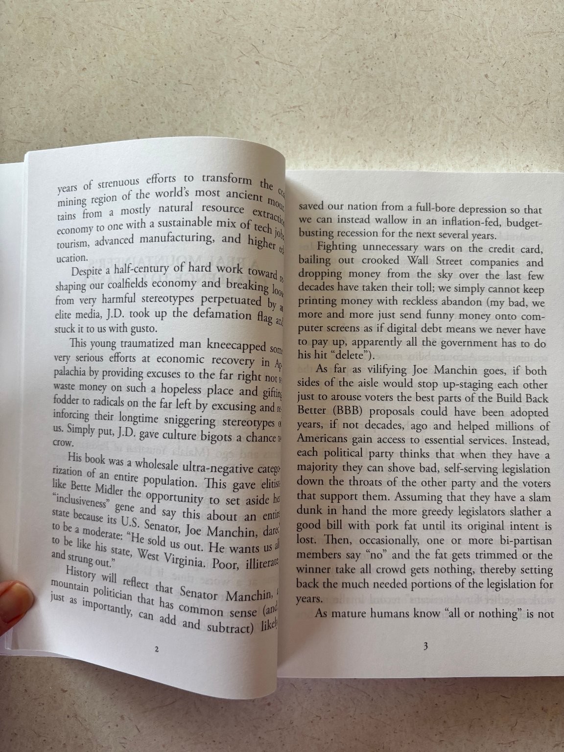 J.d. Vance Is a Fake Hillbilly Frank Kilgore 2022 Large Print Appalachian