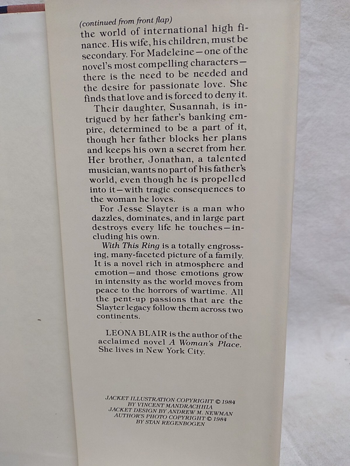 With This Ring by Leona Blair Delecorte Press 1984 435 pages Romance Novel