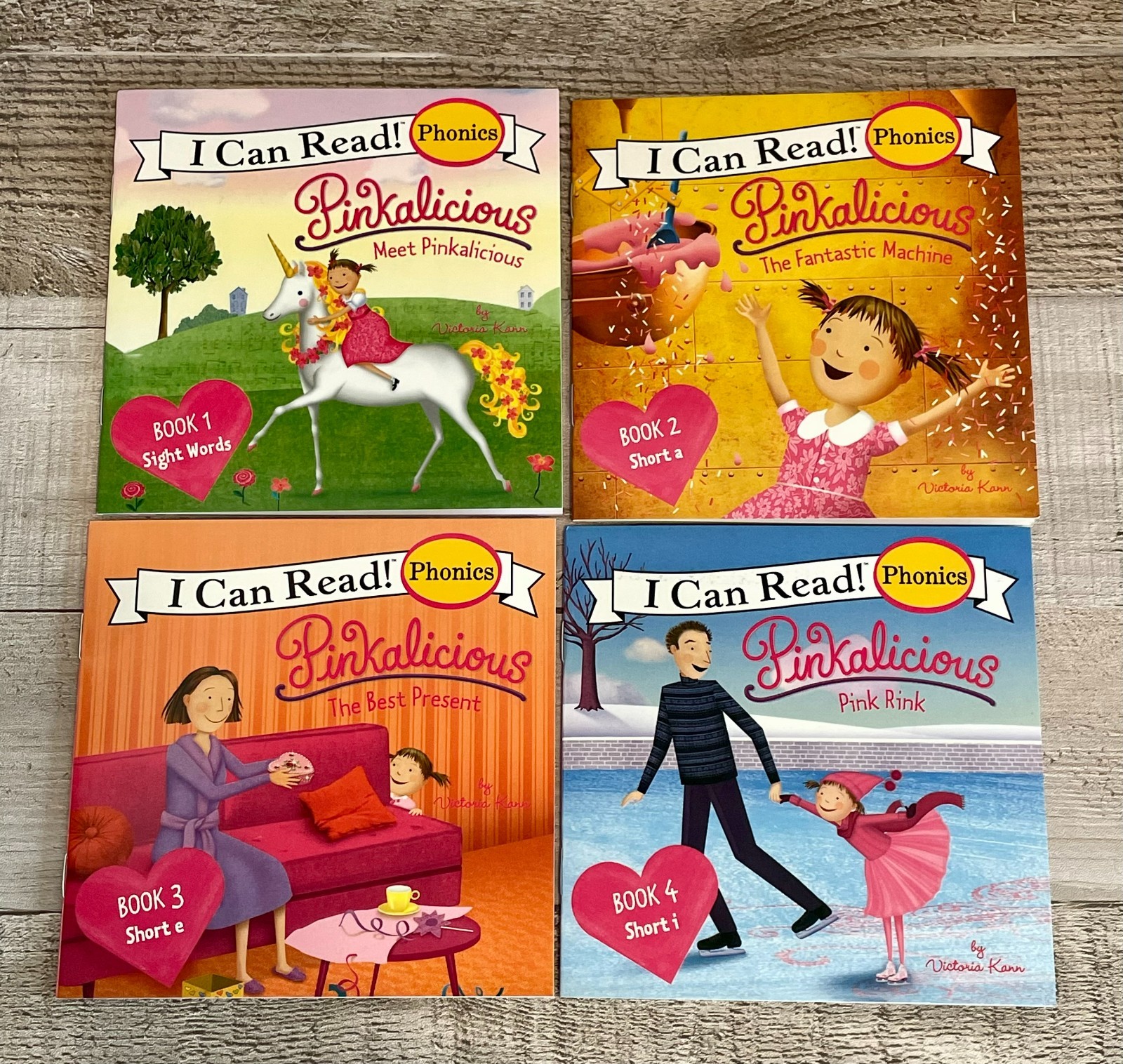 Pinkalicious I Can Read Phonics Books -Lot of 12 Plus Canvas Bookbag