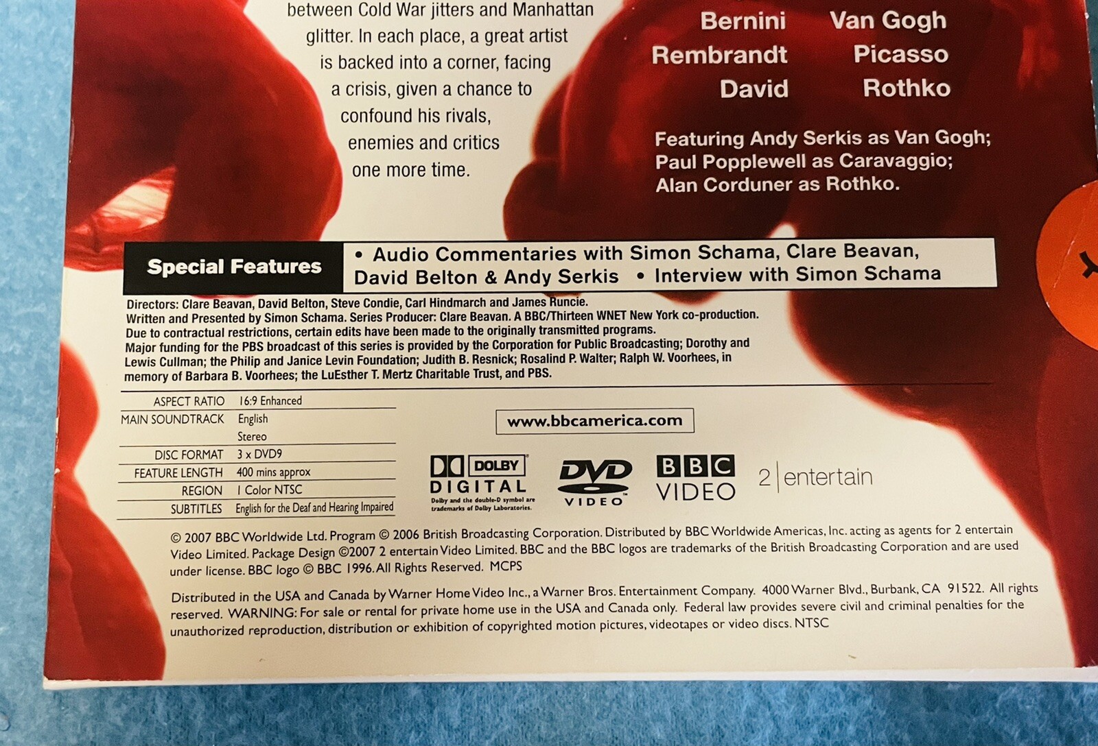 SIMON SCHAMA’s Power Of Art – BBC VIDEO – 3 DISC SET