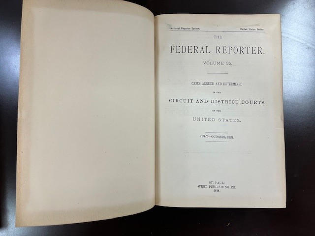 Lot of 5 Federal Reporter Antique Law Books 1880s Vol 35 36 37 38 39 Leather