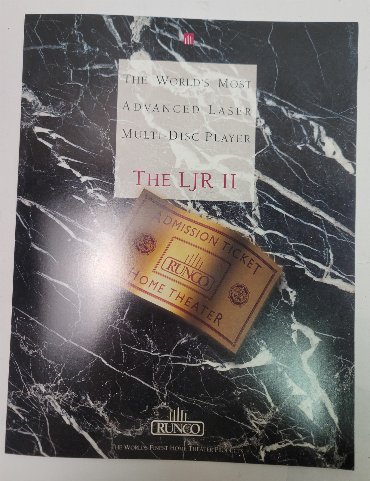 1990’s Runco LJR II THX Certified Laser Multi-Disc Player Brochure & Specs
